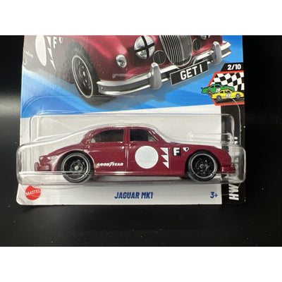 2025 Hot Wheels JAGUAR MK1 Maroon HW Race Day Series Case C New Release Red