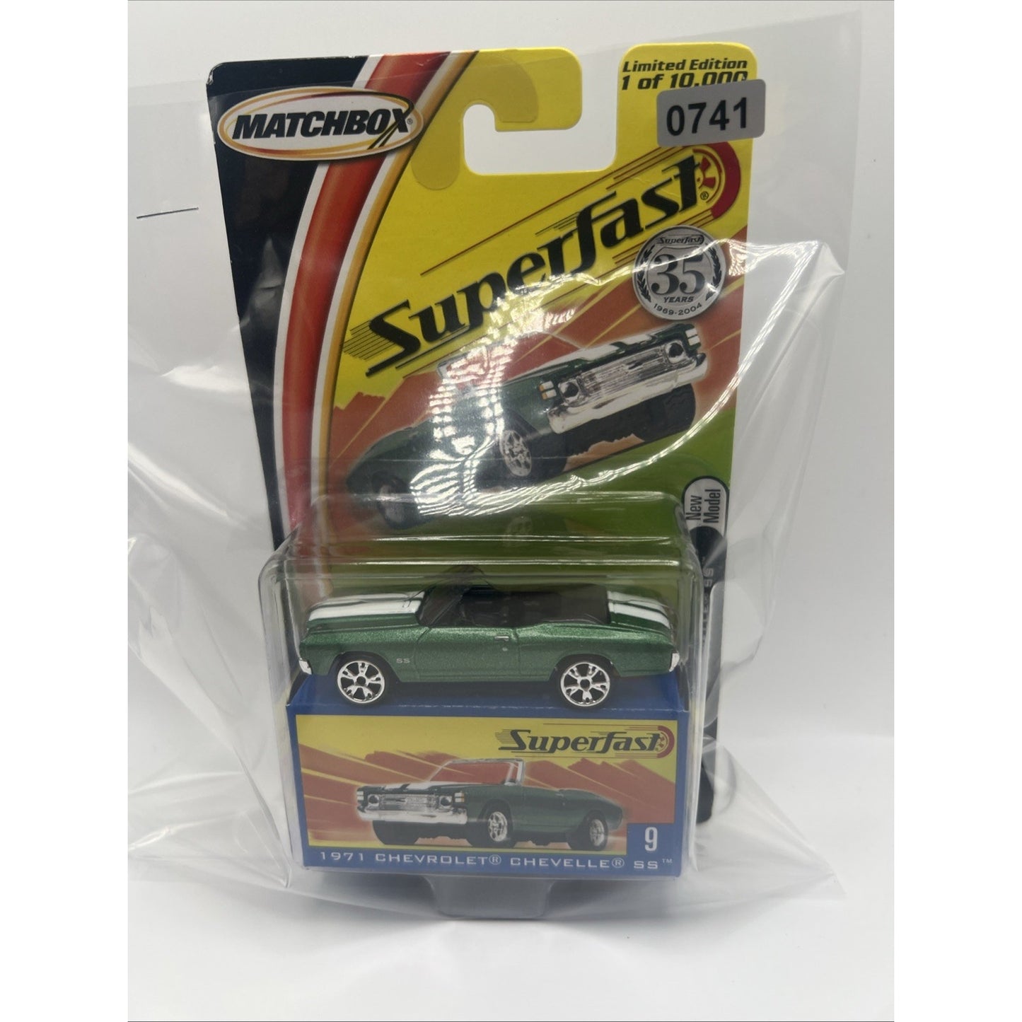 Matchbox 35th Superfast #9 1971 Chevrolet Chevelle SS Collectors Box Chrome