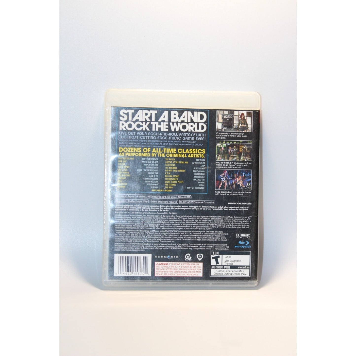 Rock Band PlayStation 3 PS3 Tested Video Game Used Music Rhythm Game