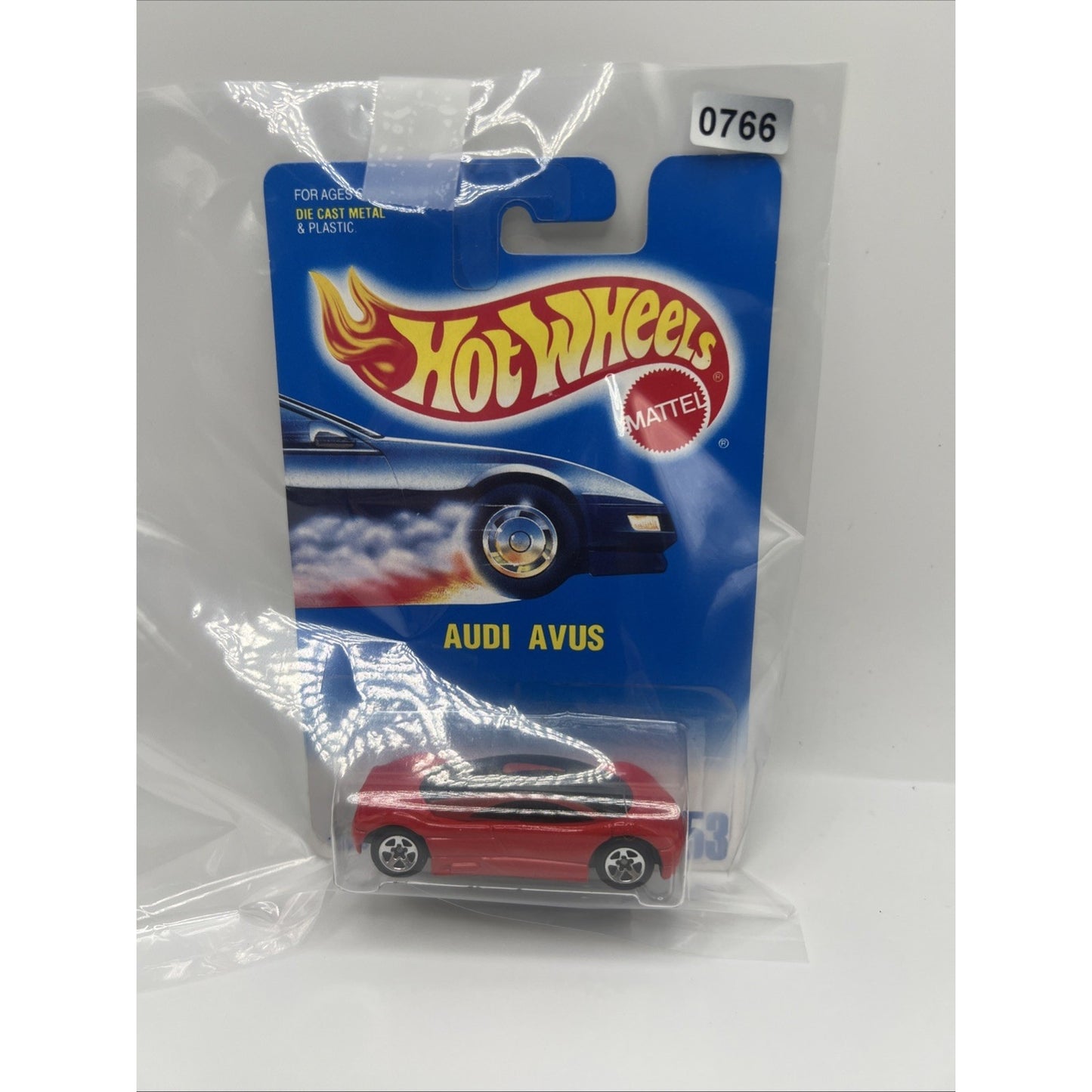 Hot Wheels 1992 Red Audi Avus 5 Spokes Collector 453 Die Cast Car Model