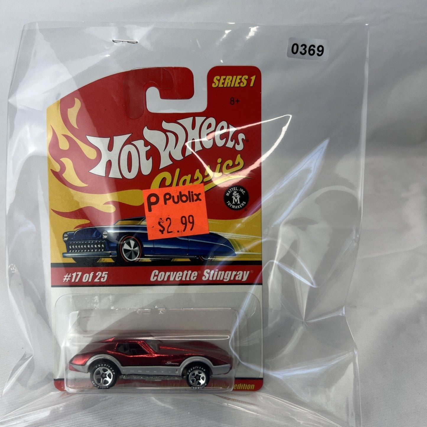 2004 Hot Wheels Classics Series 1 17/25 Corvette Stingray Red Rare Color