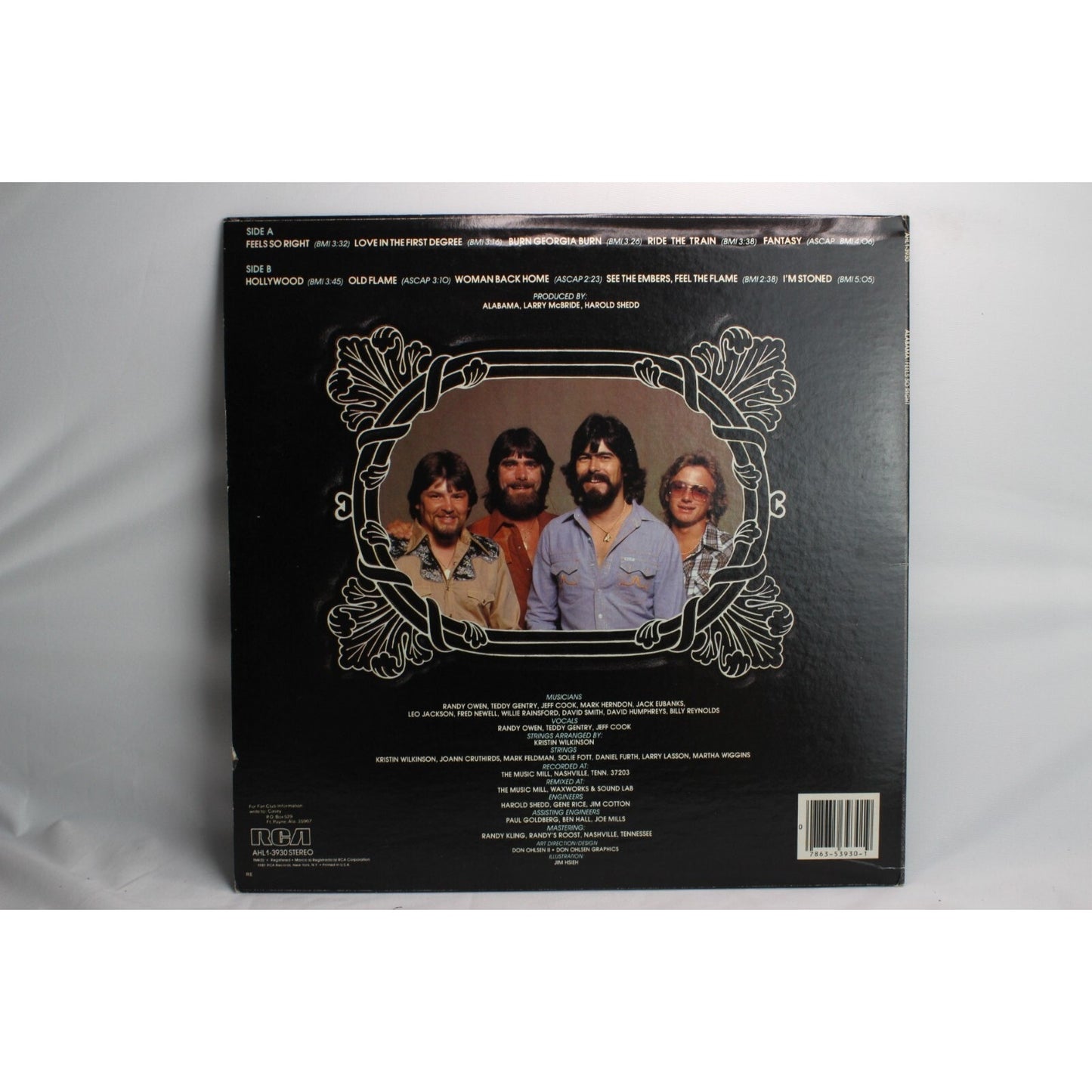 Alabama Self-Titled Vinyl Record Used