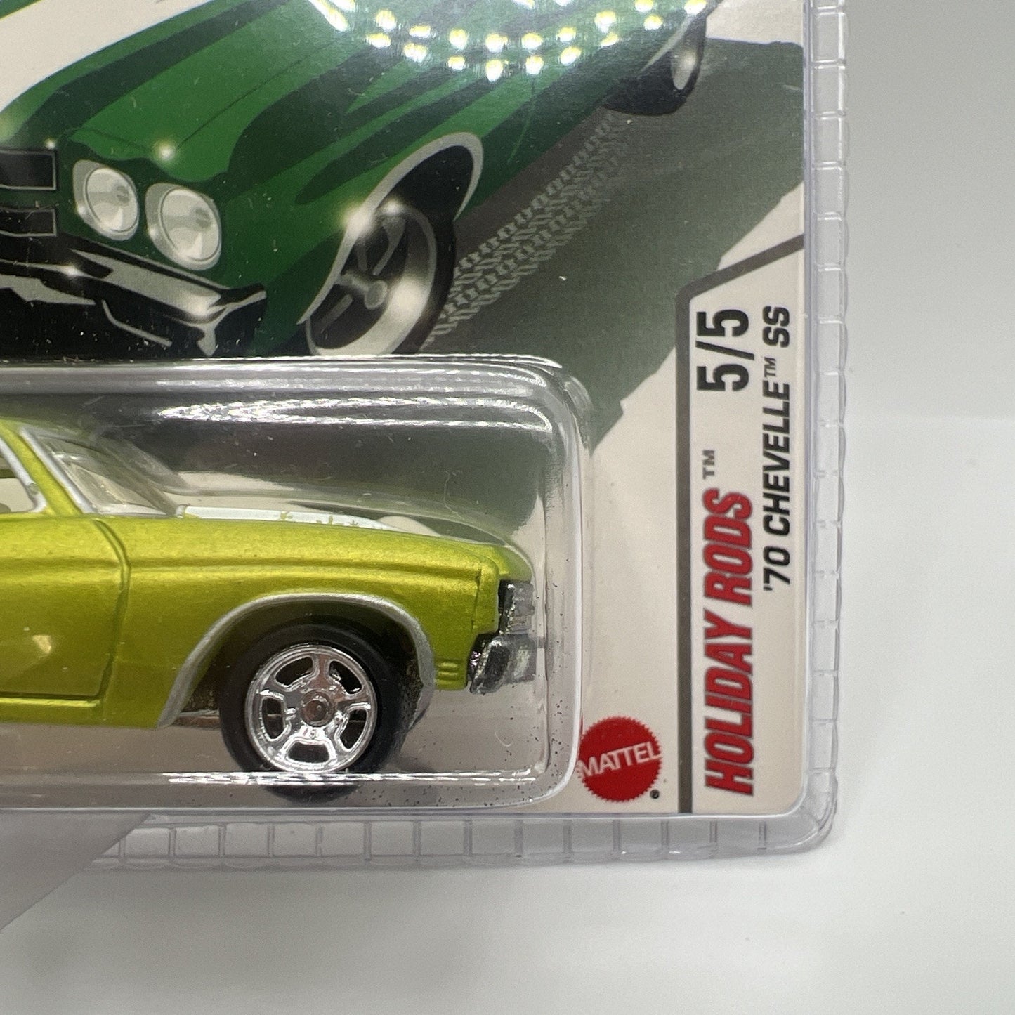 2005 Hot Wheels Holiday Rods 70 Chevy Chevelle SS 5/5 Green 1970 Christmas Car