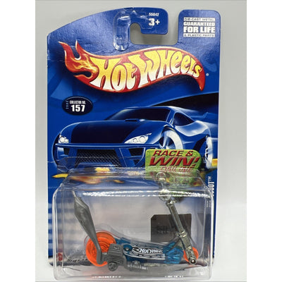 Hot Wheels Mo' Scoot 2002 Collector No. 157 Blue Scooter Moped Diecast Toy