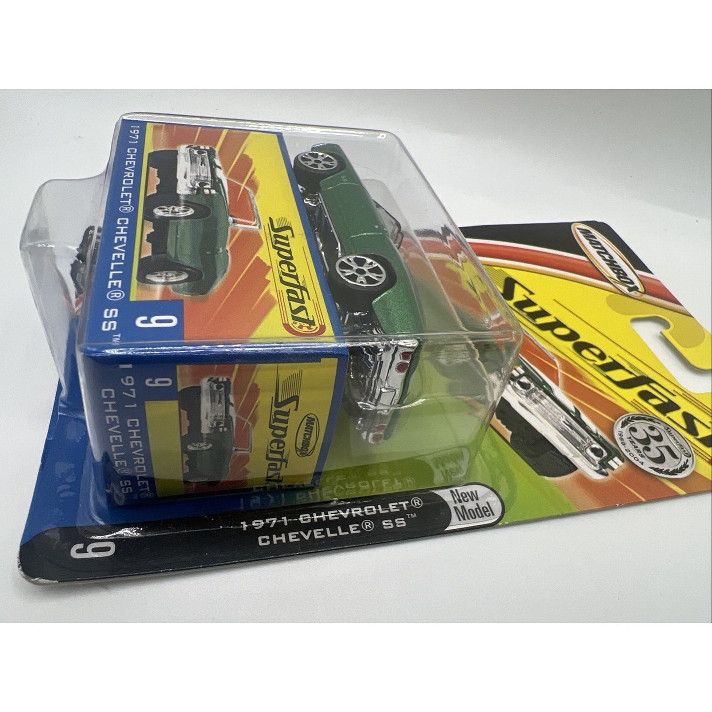 Matchbox 35th Superfast #9 1971 Chevrolet Chevelle SS Collectors Box Chrome