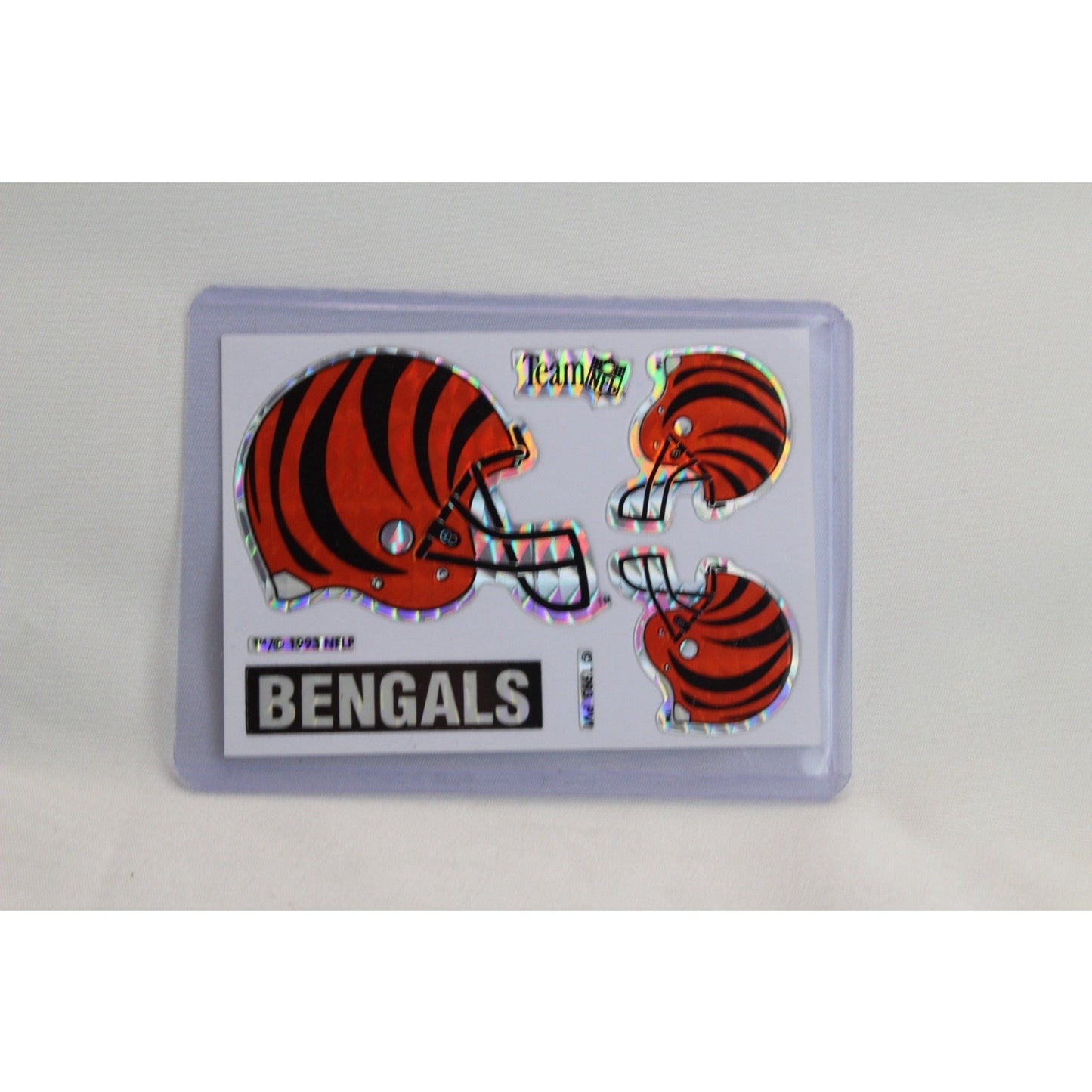 Vintage 1993 Peninsula Vending Machine Team NFL Cincinnati Bengals Sticker Prism
