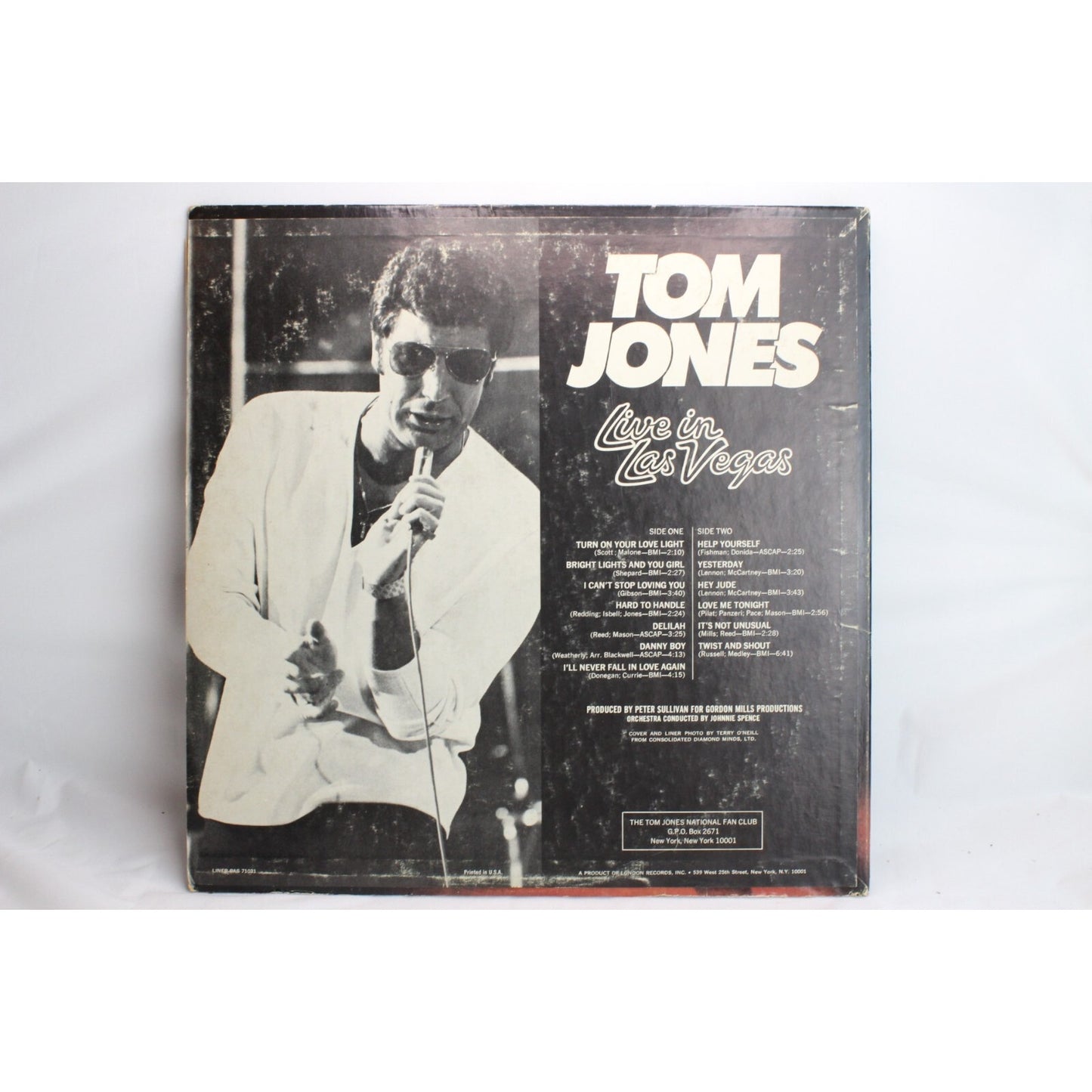 Tom Jones – Live in Las Vegas Vinyl Record Used