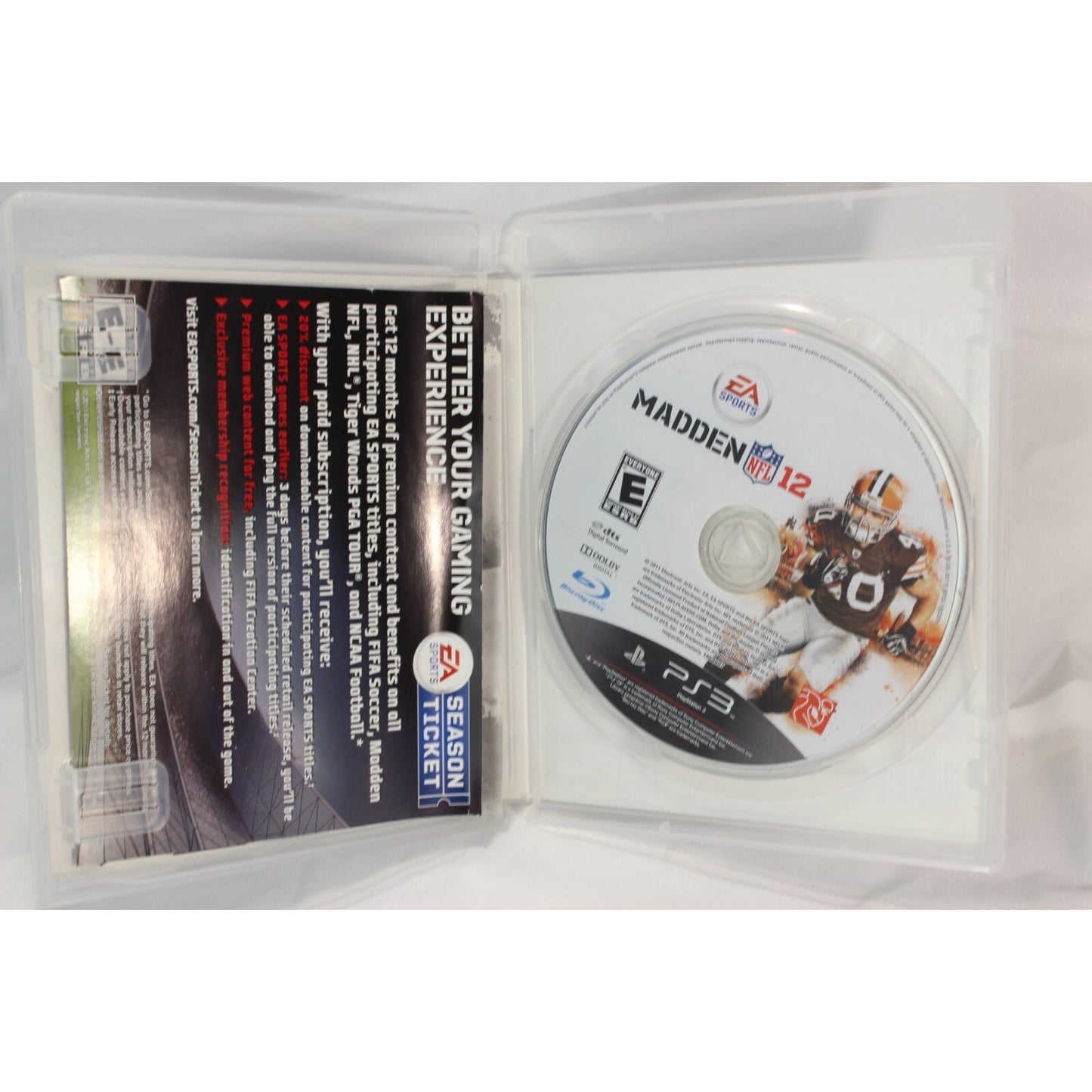 Madden NFL 12 PlayStation 3 PS3 Tested Video Game Used Football Sports Game
