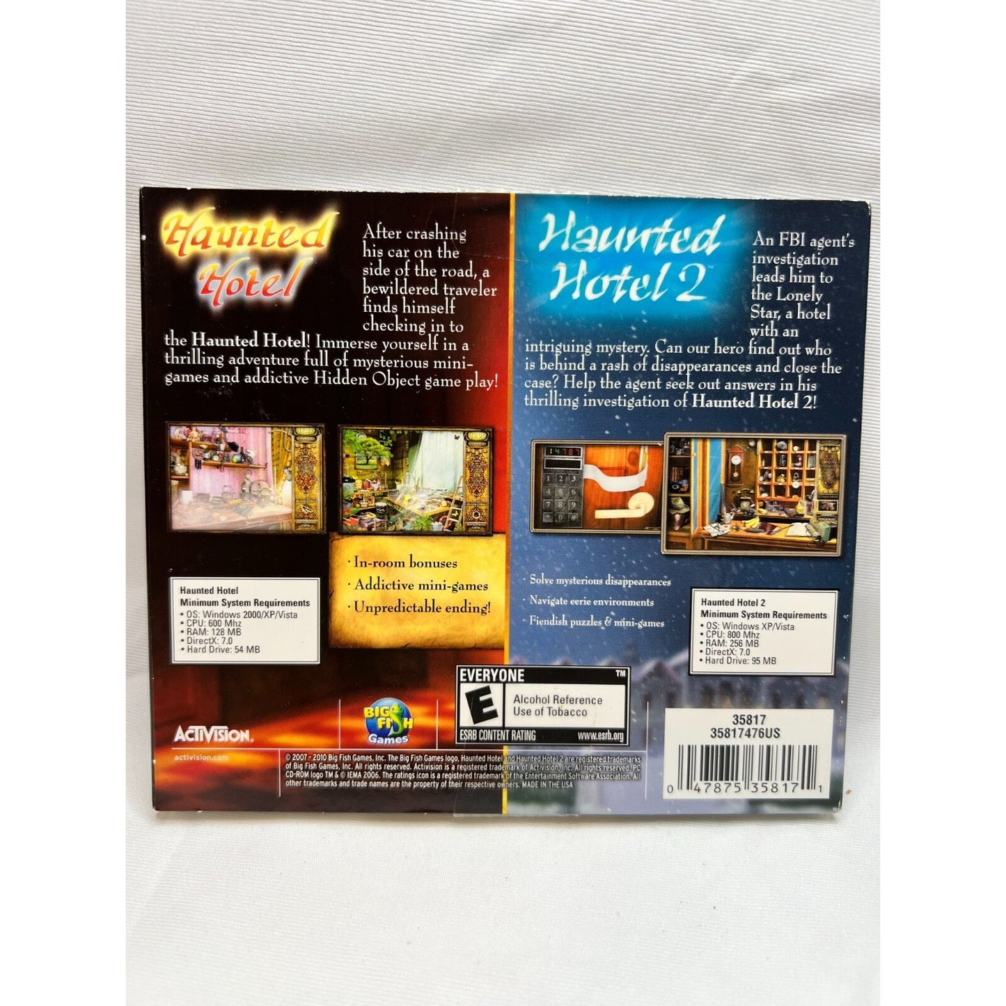 Haunted Hotel and Haunted Hotel 2 Best Big Fish Games PC Tested Video Game Used