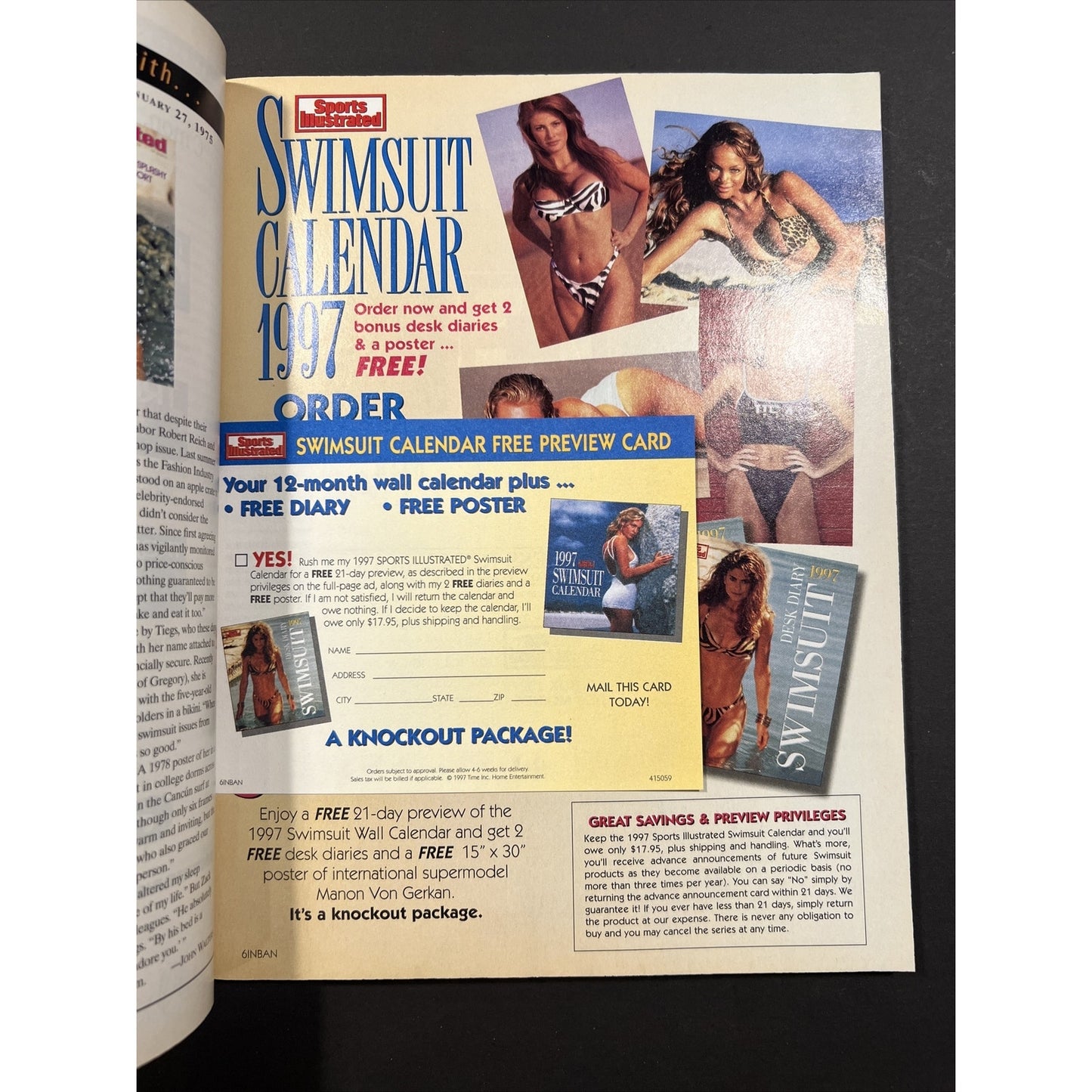 Sports Illustrated Swimsuit Issue Winter 1997 Tyra Banks Nothing but Bikinis