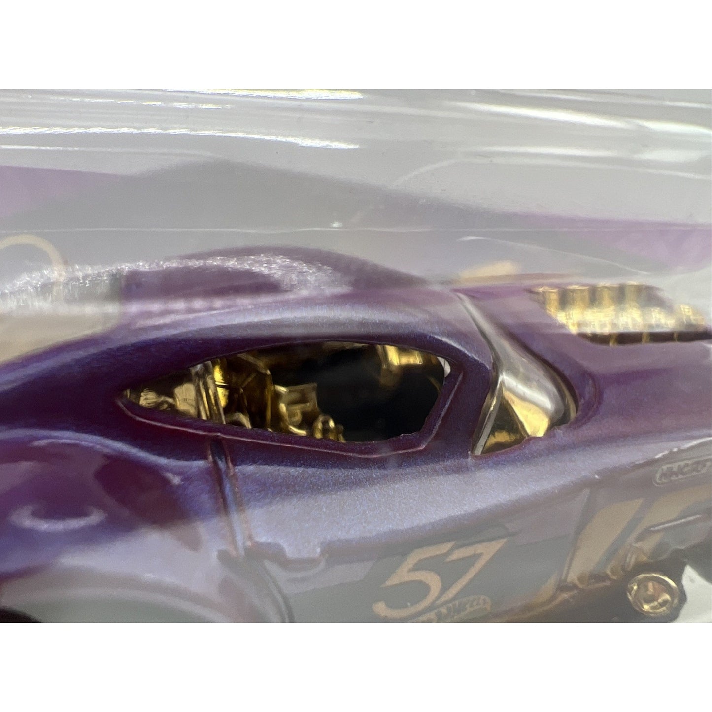 Hot Wheels 57th Anniversary Muscle And Blown #5 Purple Gold Race Car Model