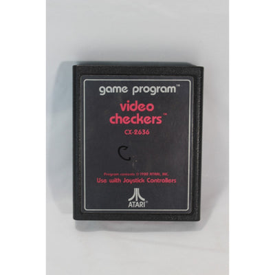 Video Checkers Atari 2600 Used Tested Video Game CX2636 Retro Board Game