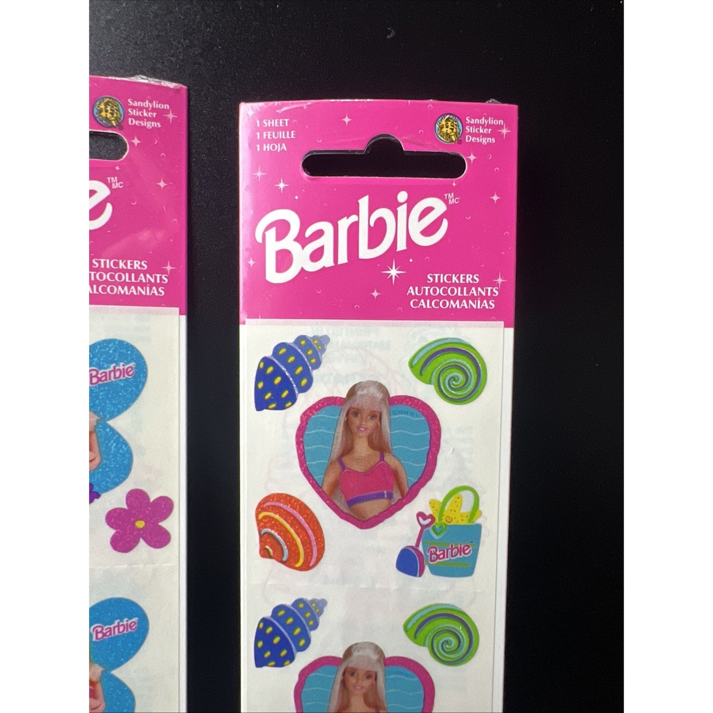 Vintage 1998 Stickers Sandylion Mattel Barbie New Sealed Rare Sticker Set