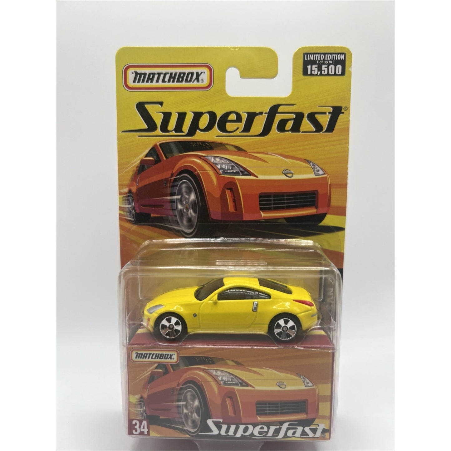 Matchbox Superfast Nissan Z 350Z Yellow 34 JDM Diecast Car Model Limited Edition