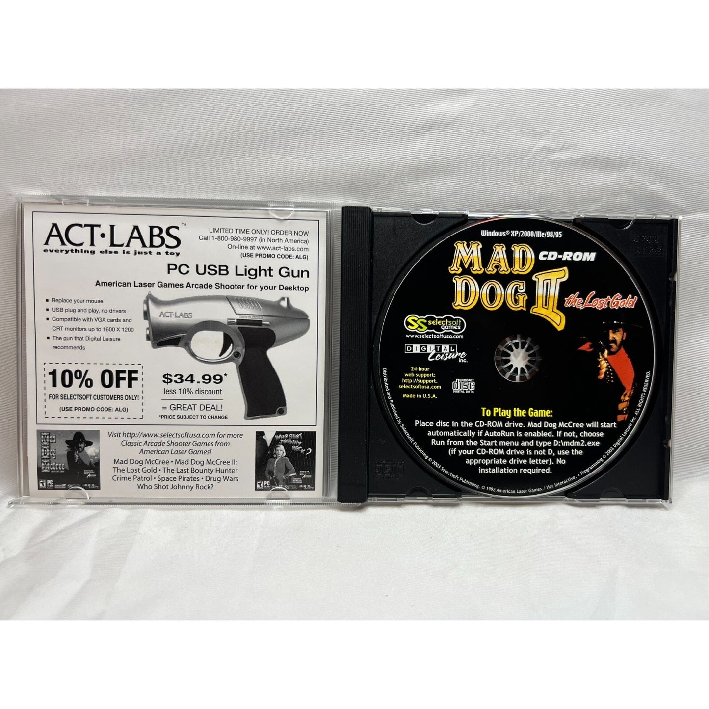 Mad Dog II The Lost Gold PC Tested Video Game Used