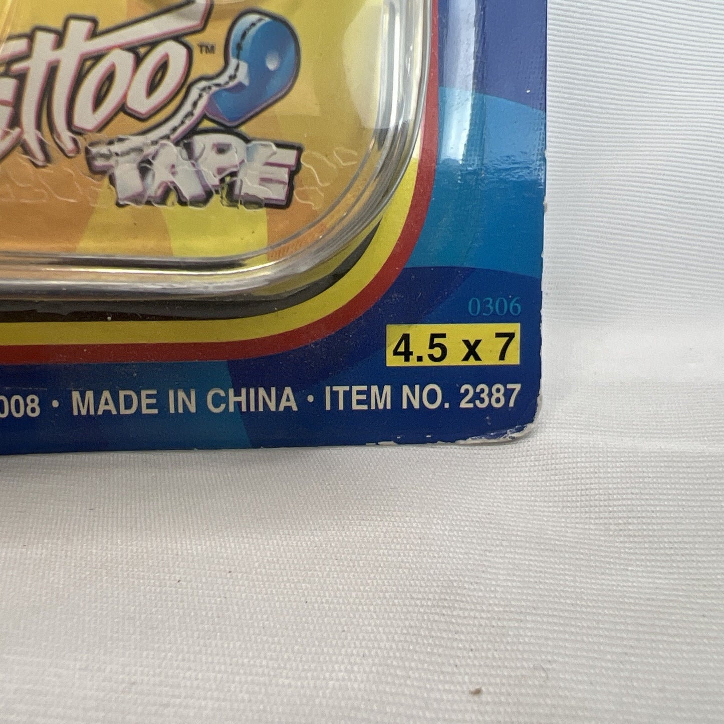 Temporary Tattoo Tape Funtastic Item No 2387 Vintage New Sealed