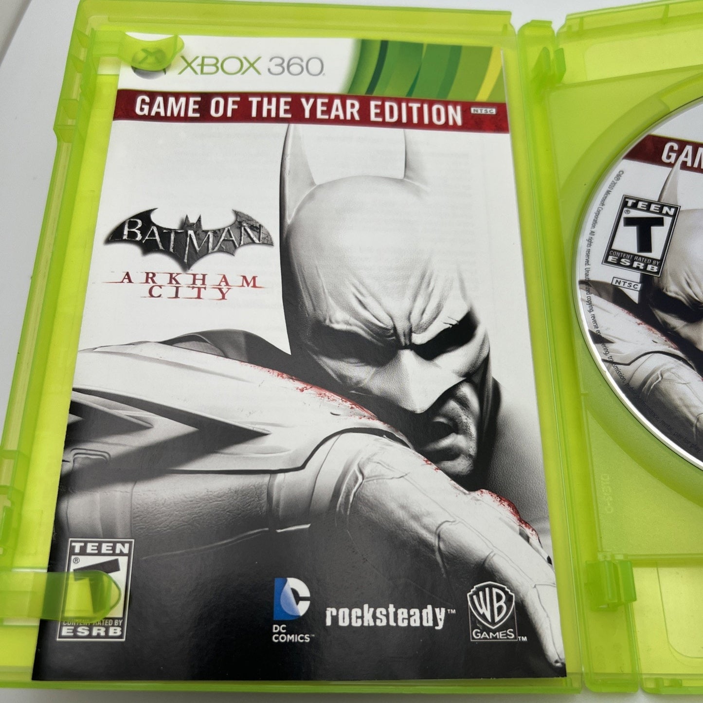 Batman Arkham City Game of the Year Platinum Hits For XBox 360 Video Game Used
