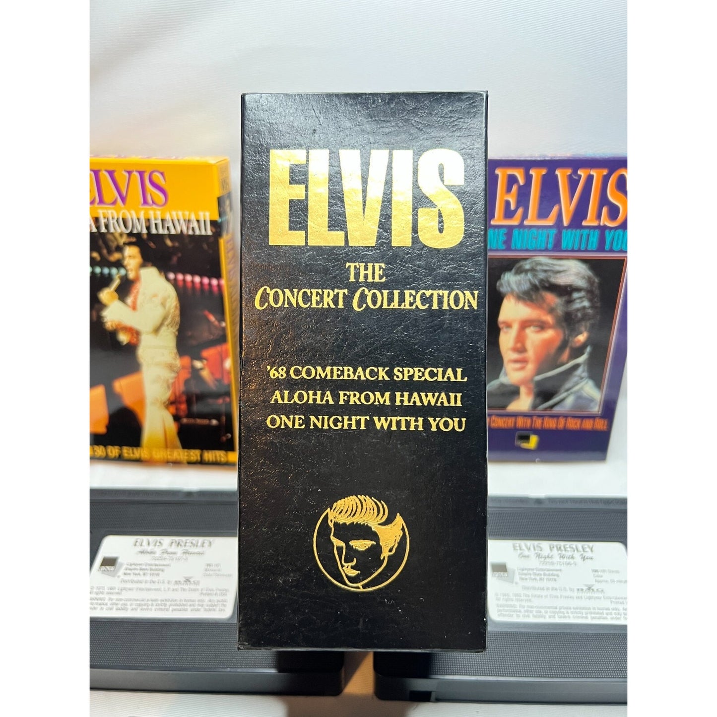 Elvis Presley The Concert Collection 3 VHS Set Tested Video Tapes Used
