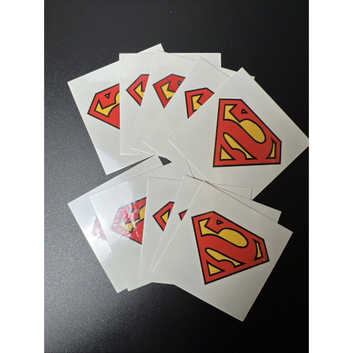 10pcs Superhero Tattoo Logo Temporary Tattoos Superman Party Favors Goodie Bags