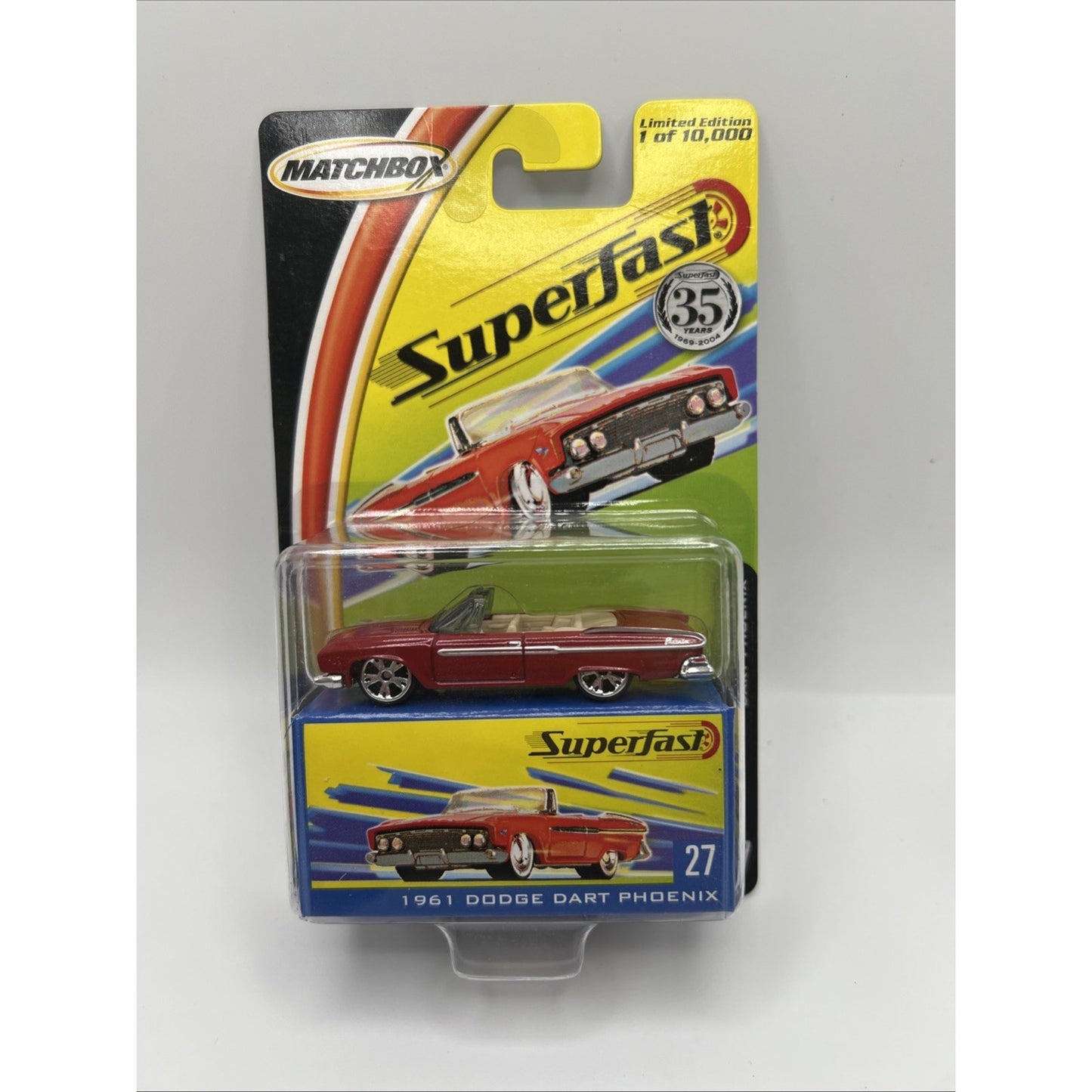Matchbox Superfast 35th Anniversary #27 1961 Dodge Dart 1/64 Diecast Red Muscle