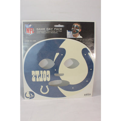 Indianapolis Colts Game Day Face Temporary Tattoo NFL Football Fan Tattoos