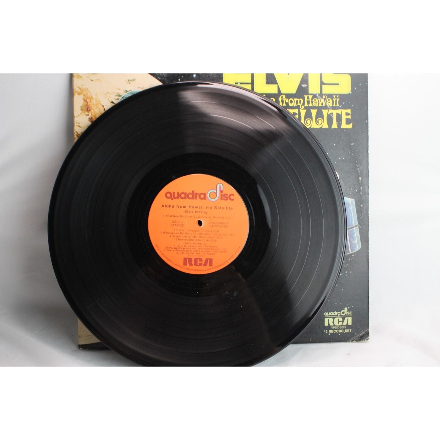 Elvis Presley Aloha from Hawaii via Satellite Vinyl Record Tested Used