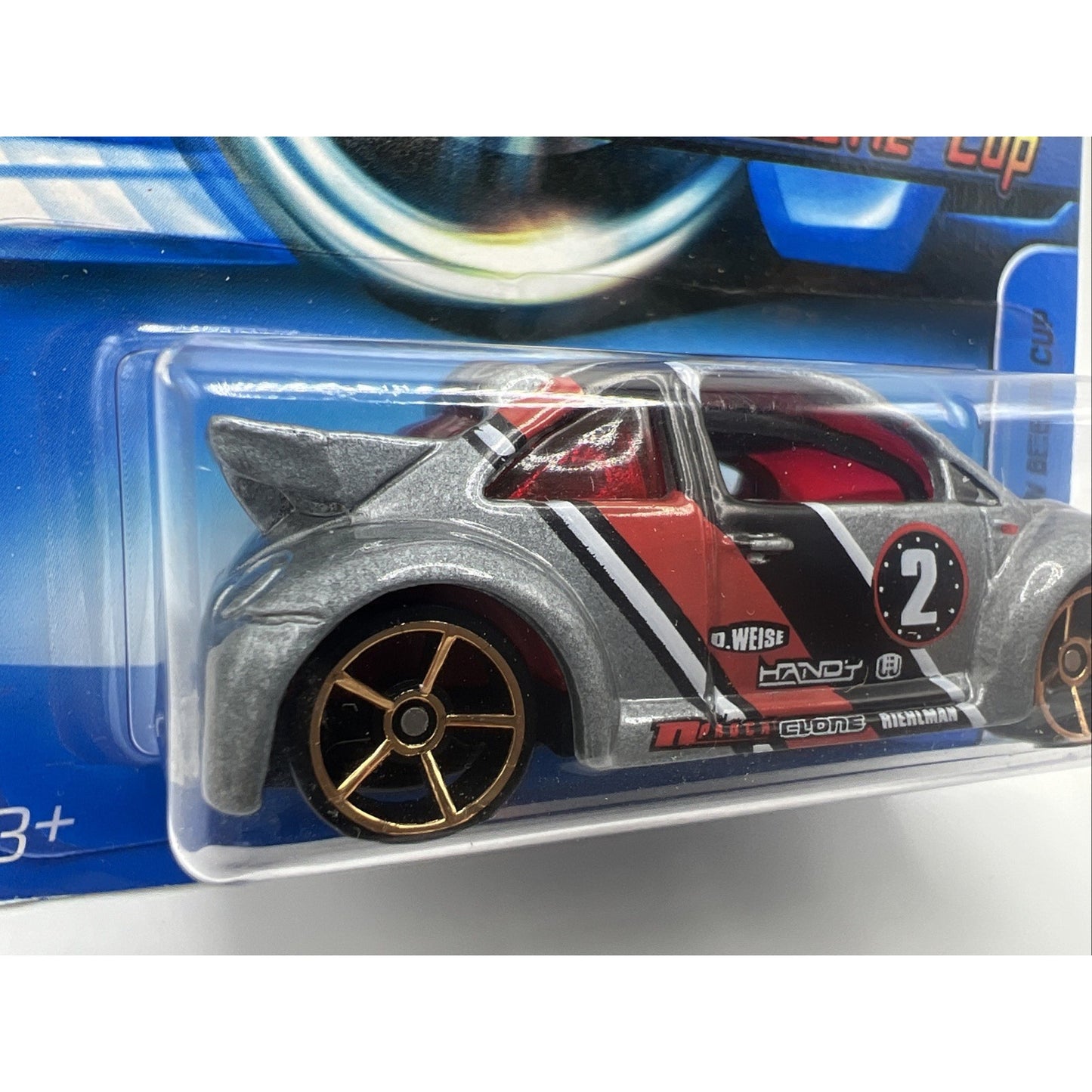 Hot Wheels Volkswagen New Beetle Cup Diecast Car #142 Gray Ultra Fast Wheels