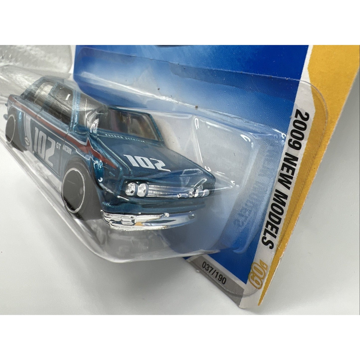 2009 Hot Wheels #37 New Models 37/42 Datsun Bluebird 510 Blue New Diecast Race