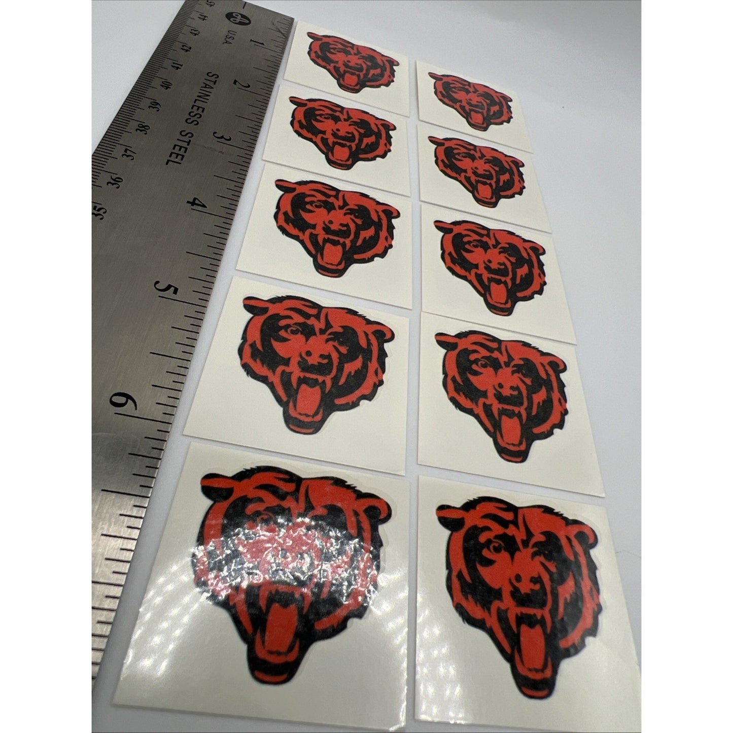 NFL Chicago Bears Temporary Tattoos Game Day Face And Body 10 Count Football