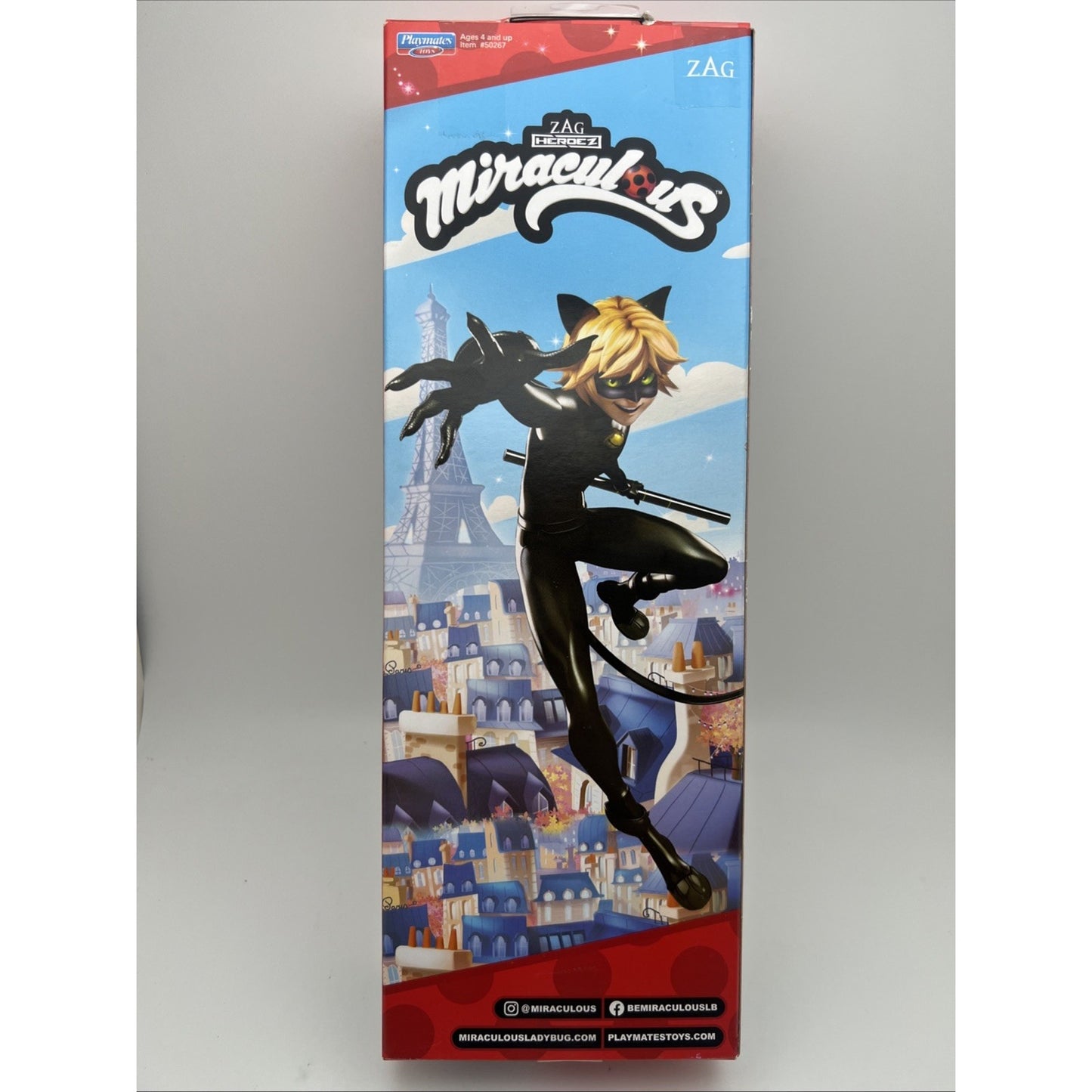 Miraculous Cat Noir Hero Action Figure Doll by Playmates Toys Zag Heroez New