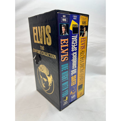 Elvis Presley The Concert Collection 3 VHS Set Tested Video Tapes Used