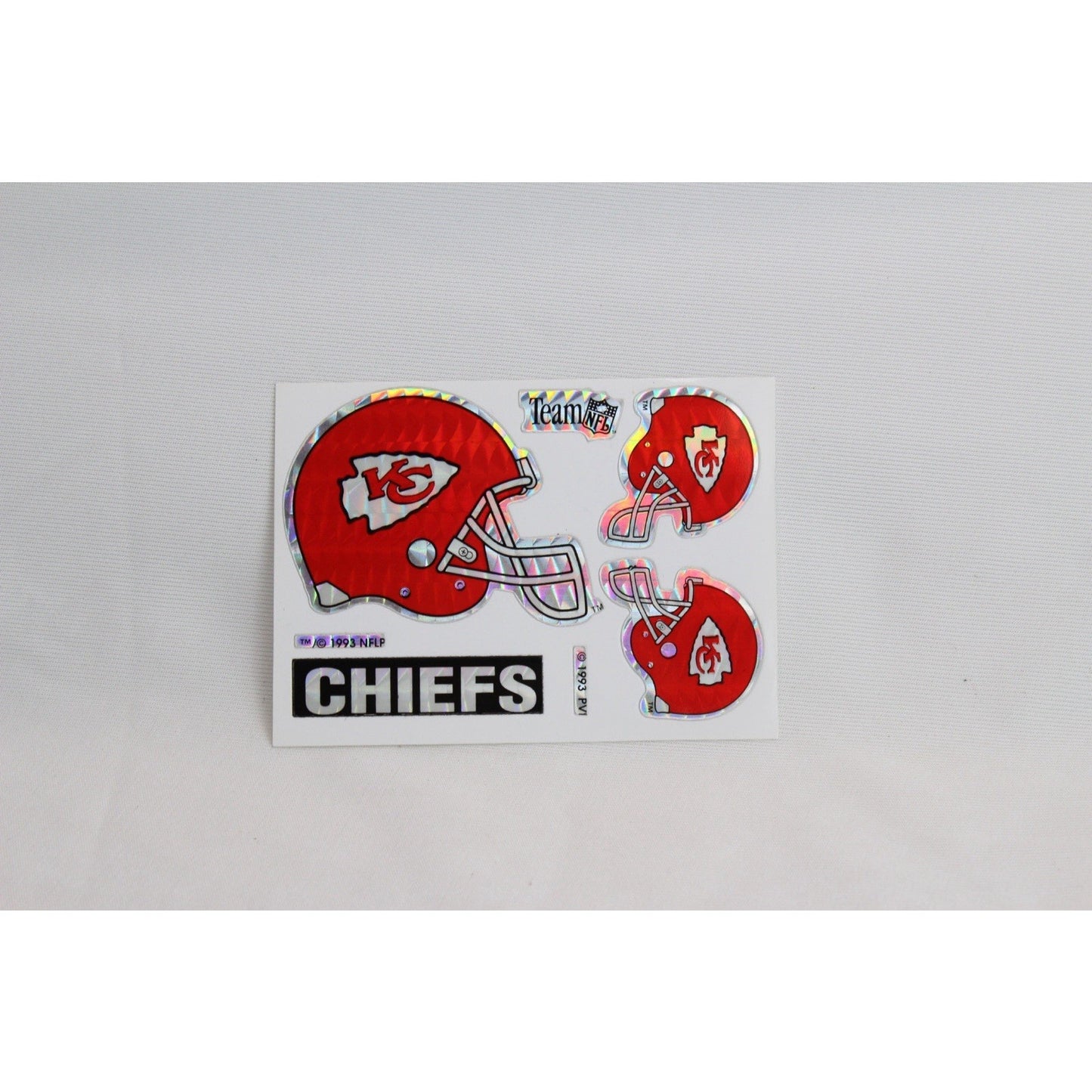 Kansas City Chiefs Vending Machine NFL Stickers Football Helmet Prism 1993 New
