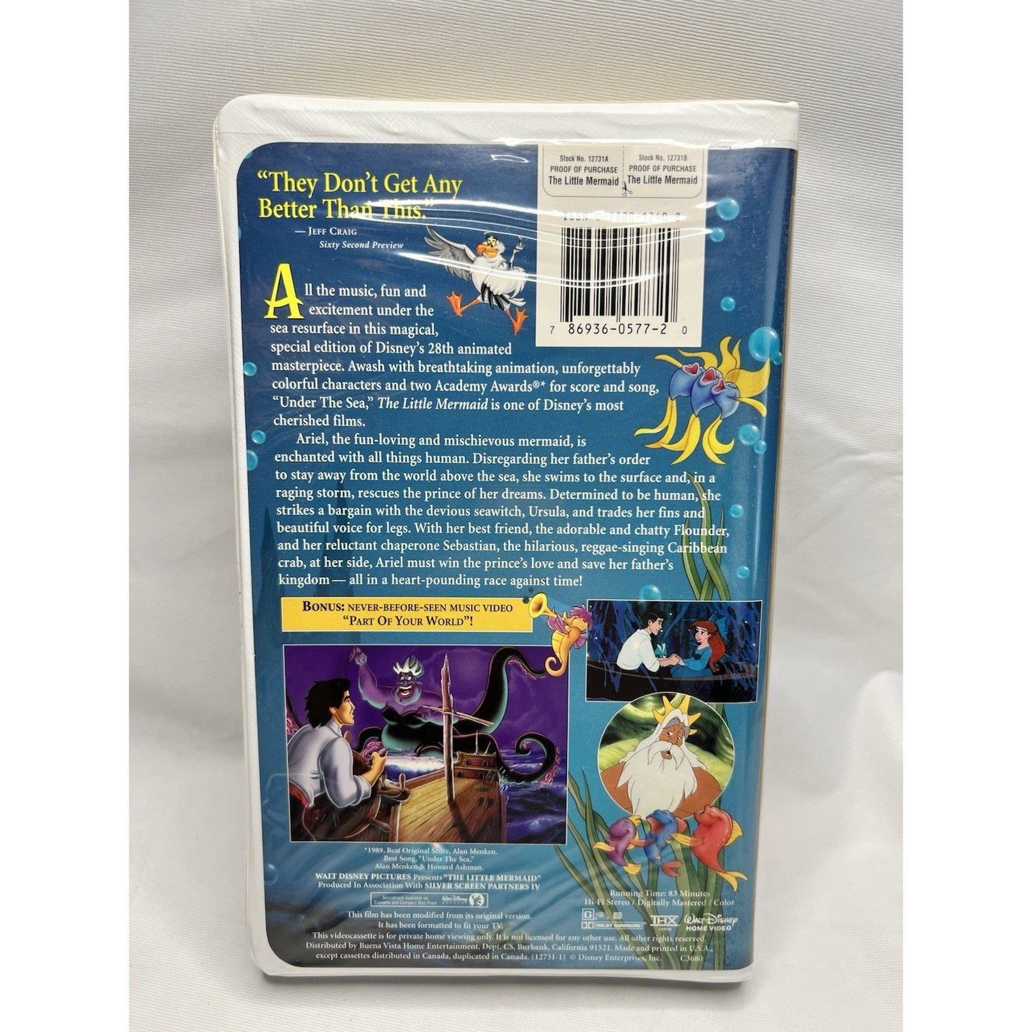 Walt Disney's The Little Mermaid Masterpiece Collection Special Edition VHS