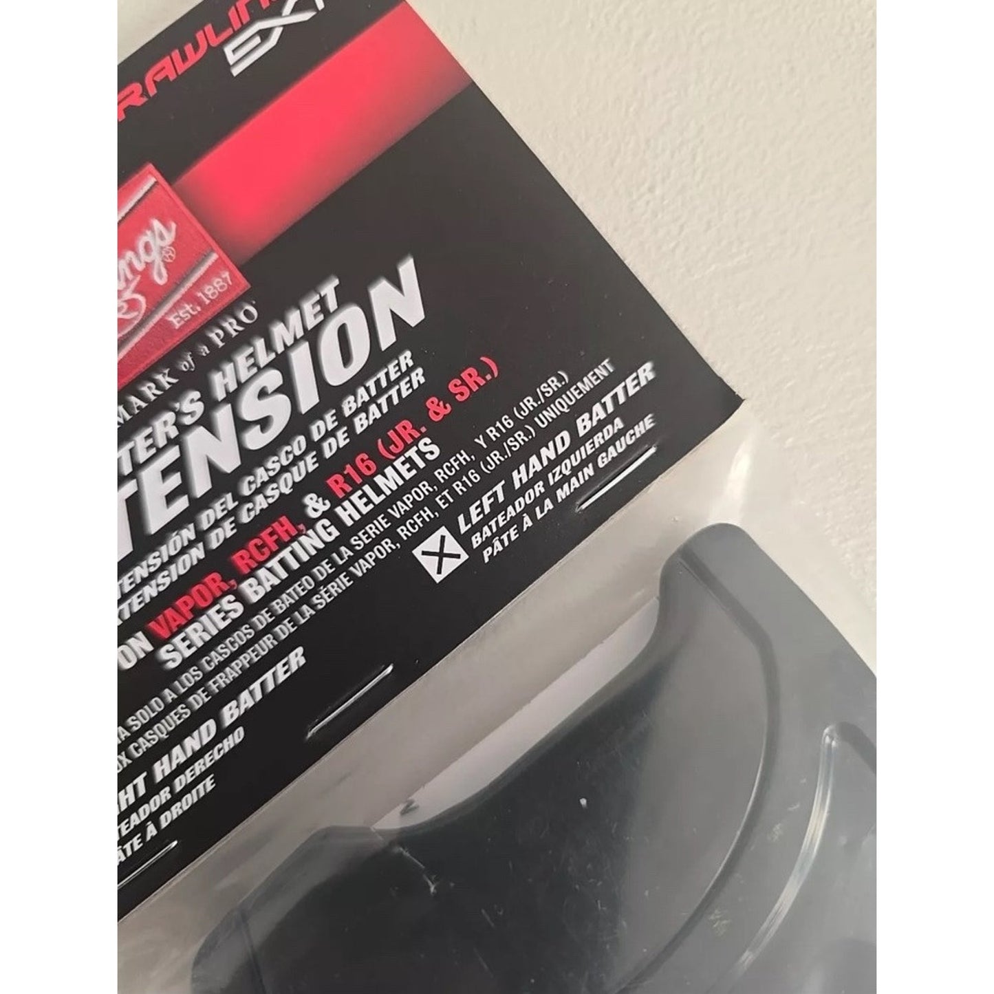 Rawlings Baseball Batters Helmet Extension Left Hand Batter Vapor R16 Jr/Sr
