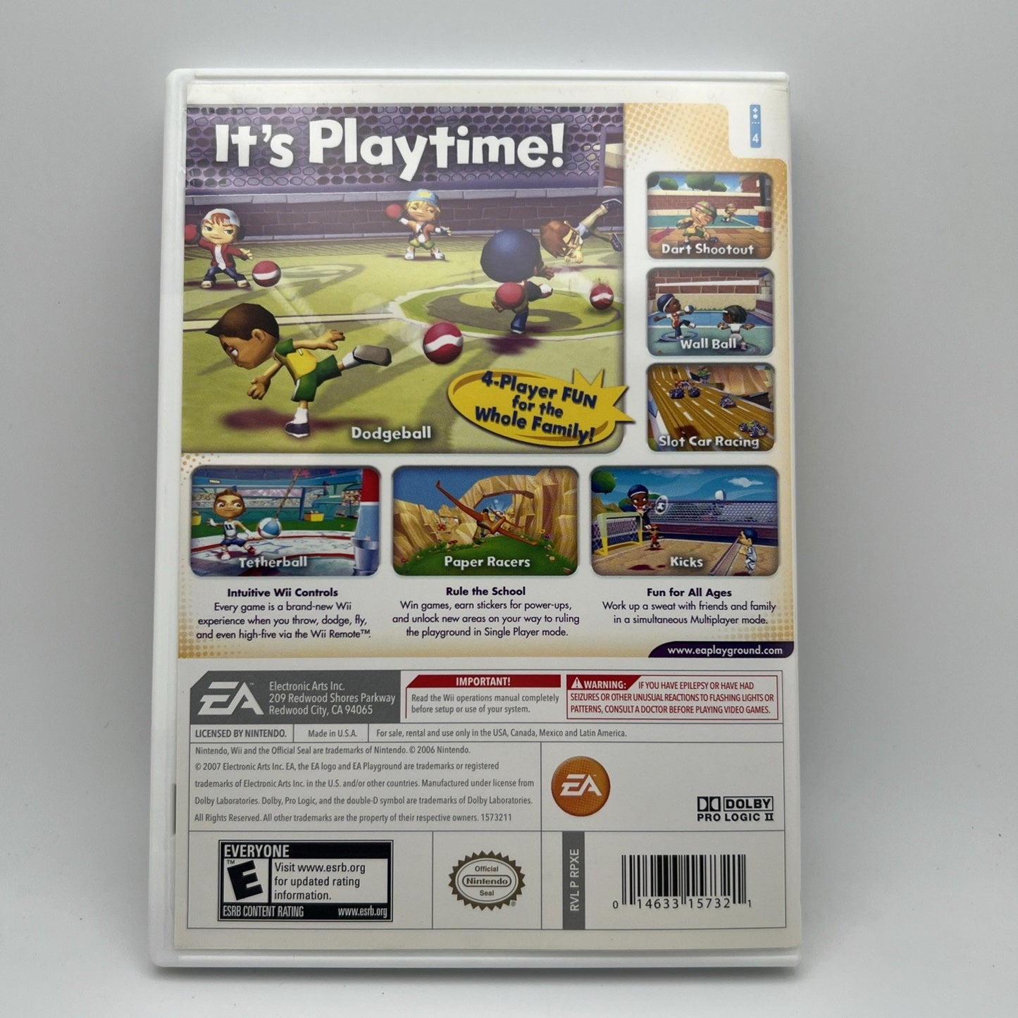 Playground (Nintendo Wii, 2007) Video Game Used With Case And Manual