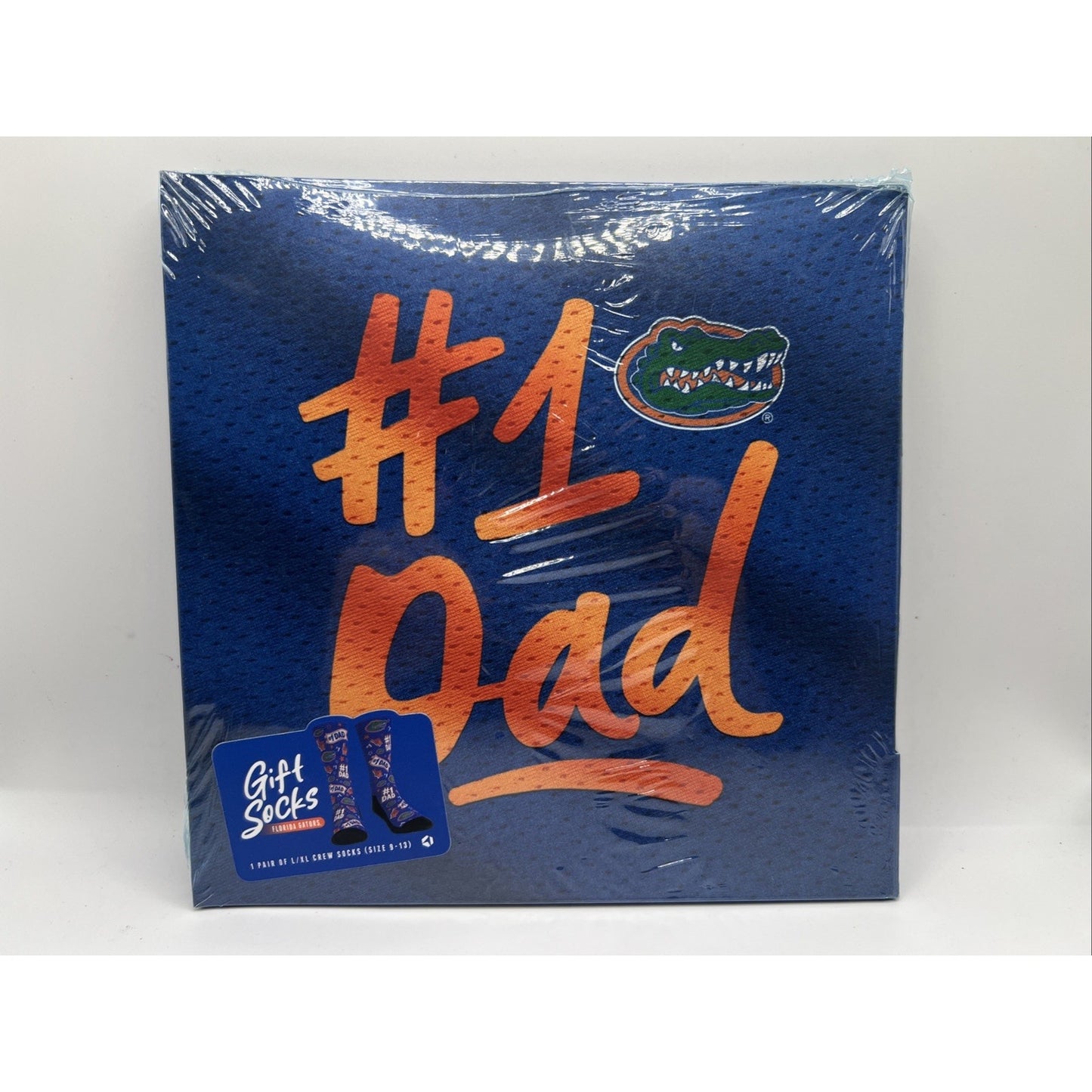 University Of Florida Gators Football Gator Dad Rock Em Socks Size 9-13 Large XL