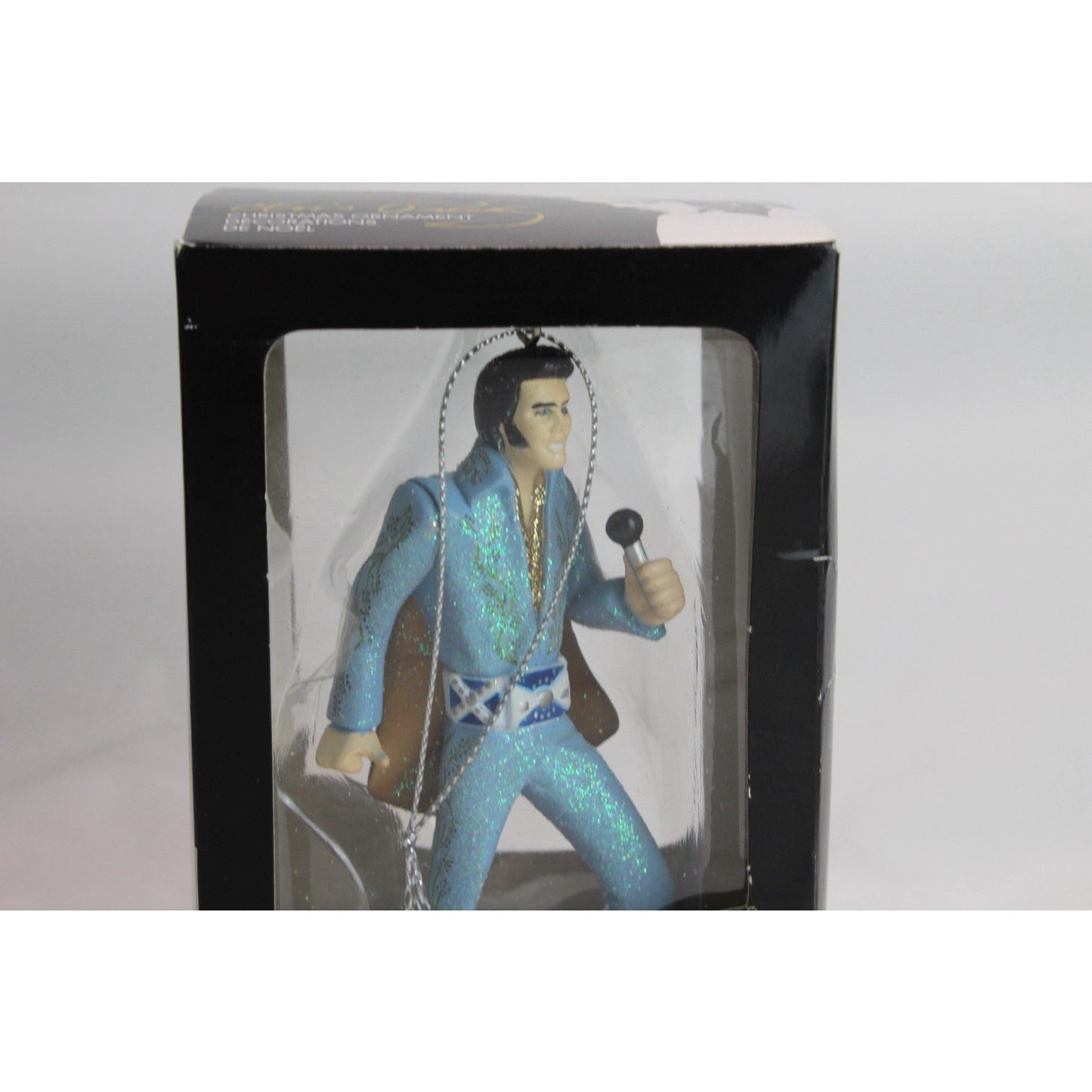 Elvis Presley Christmas Ornament Blue Suit with Microphone Kurts Adler New