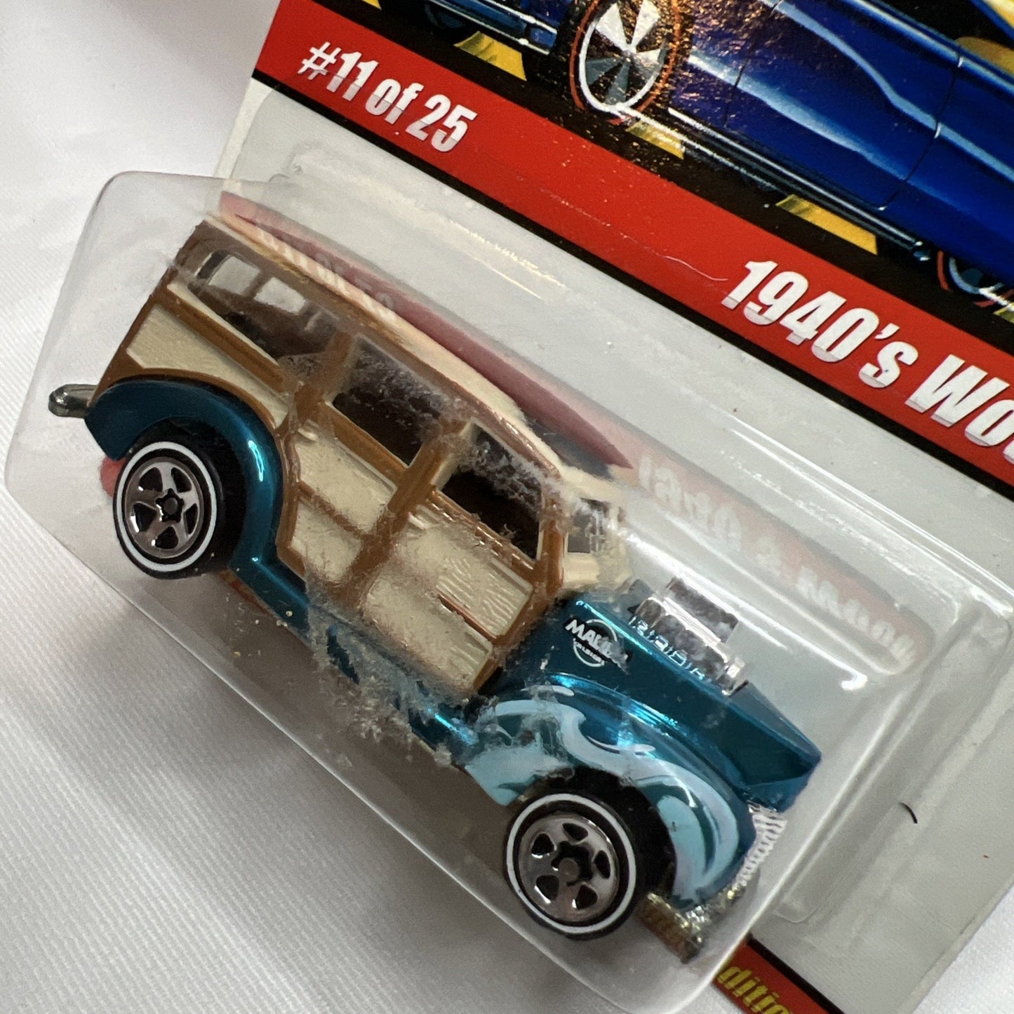 Hot Wheels 40 1940's Woodie Classics Car 11 of 25 Series 1 Blue Spectraflame