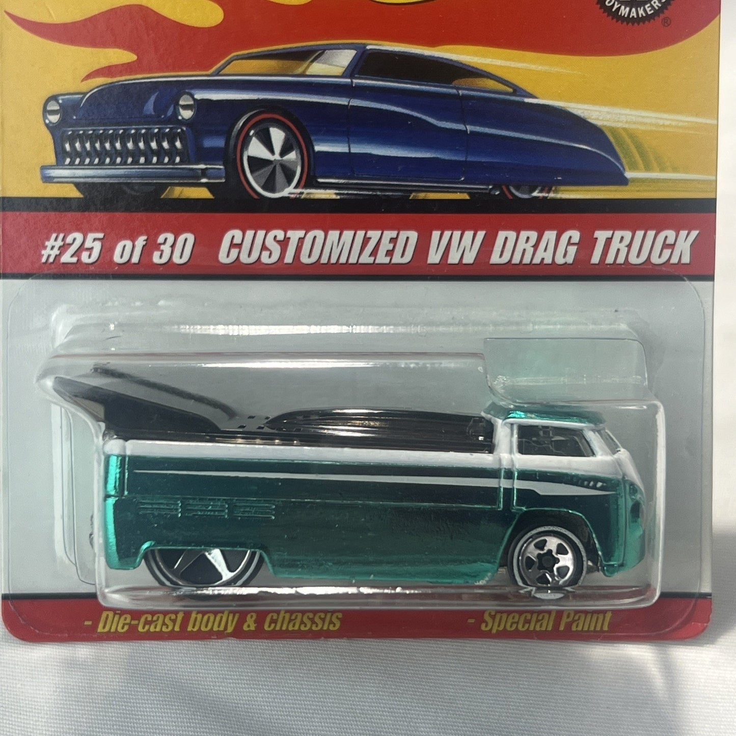 Hot Wheels Classics Series 2 Diecast CUSTOMIZED VW DRAG TRUCK #25/30 Green Rare