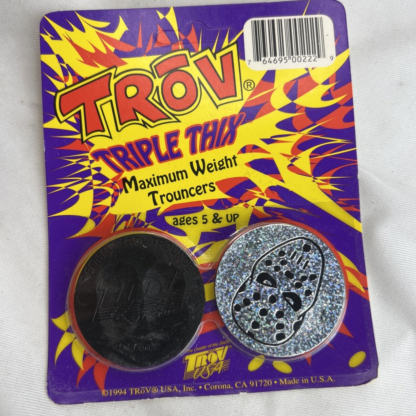 Trov Triple Thix Trouncers Pogs Vintage 1994 Game Jason Theme Halloween Scary