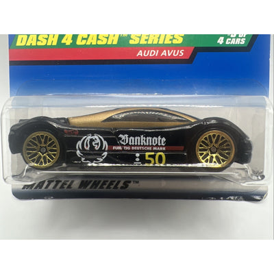 Hot Wheels 1998 Dash 4 Cash Series #723 Audi Avus Black Gold Race Car Die Cast