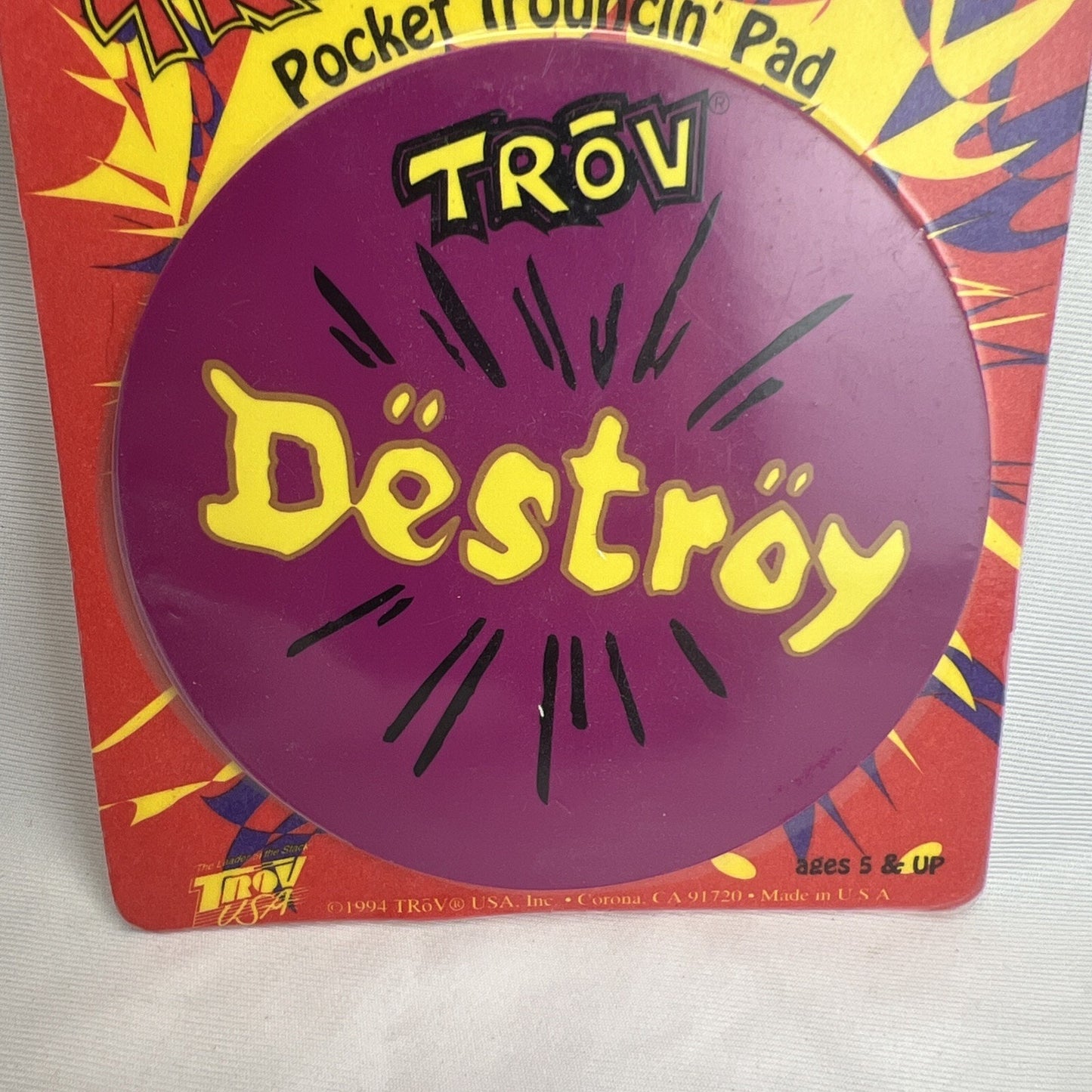 Trov Pocket Trouncin Pad Pogs Vintage 1994 Game Destroy Vintage Rare Sealed