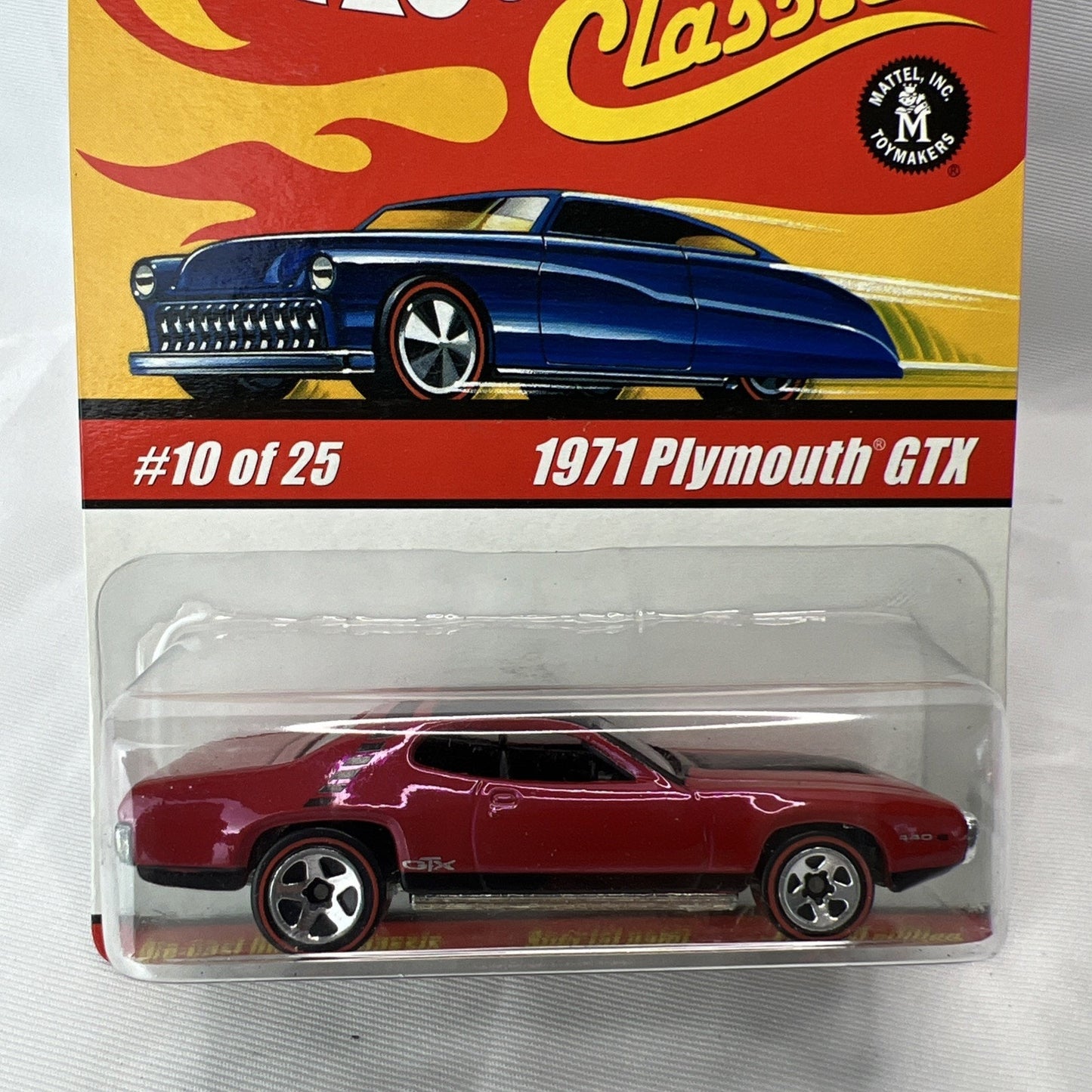 Hot Wheels Classics Series 1 - 1971 Plymouth GTX Dark Pink Die Cast Car
