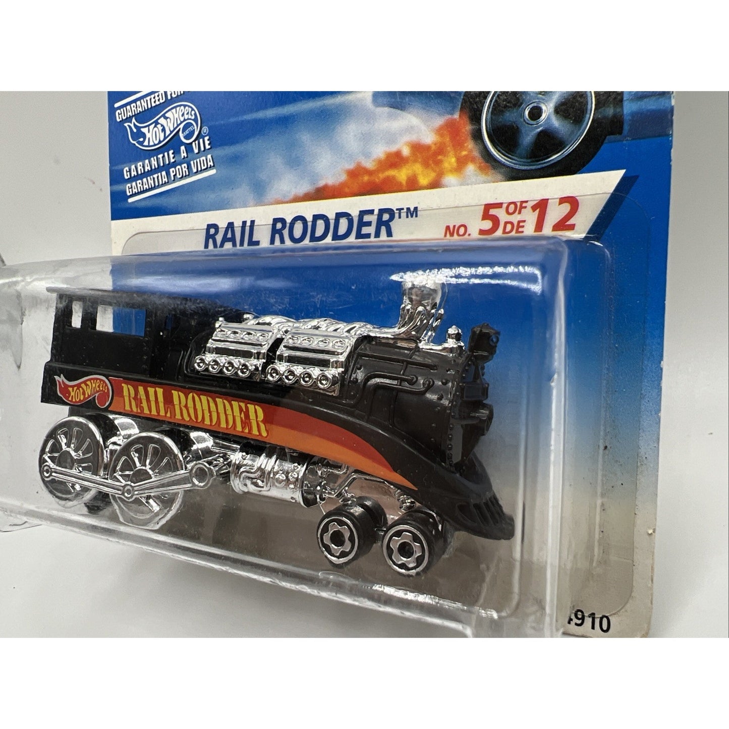 Hot Wheels RAIL RODDER Error Card 1996 First Editions #5 Black Train Mistake