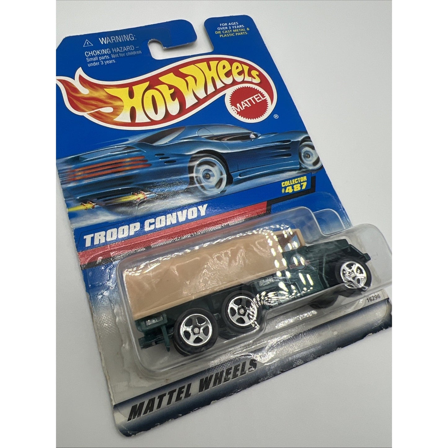 Hot Wheels Troop Convoy #487 Green 1996 Mainline Military Army War Truck