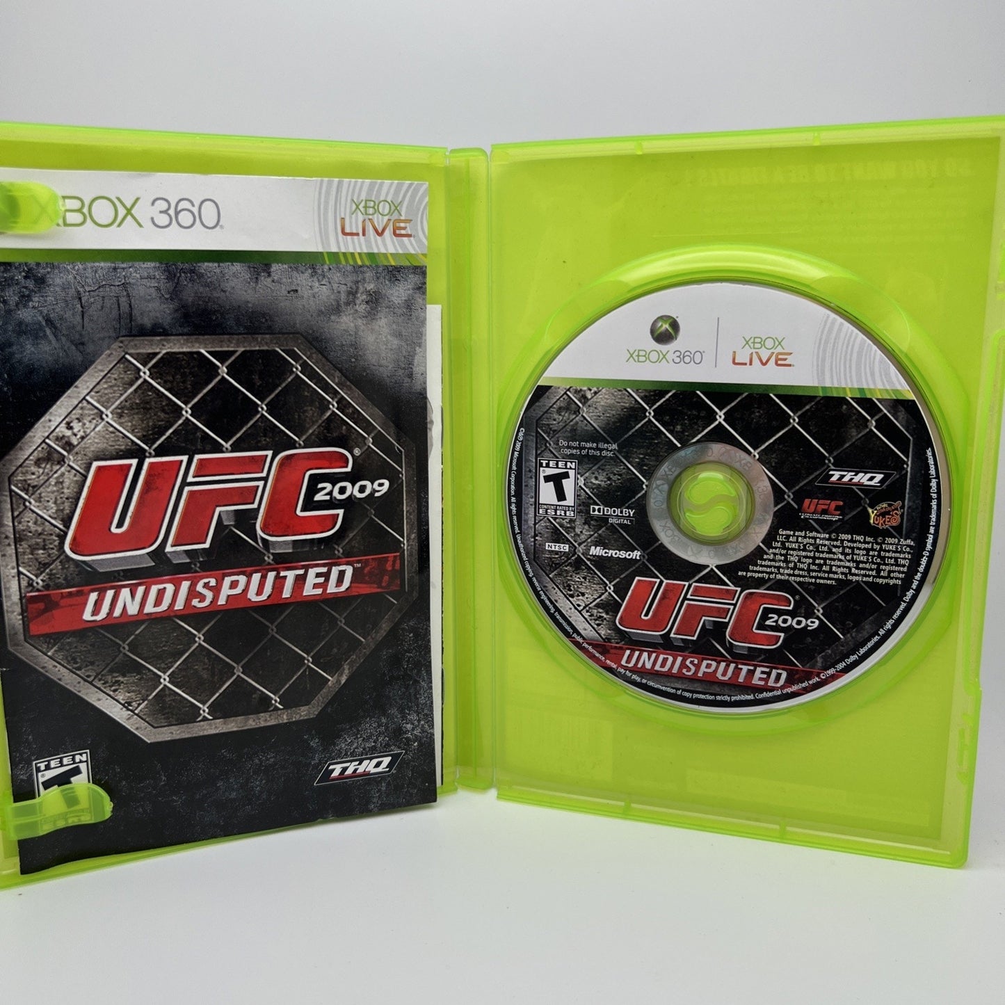 UFC 2009 Undisputed Microsoft Xbox 360 Complete With Manual And Case Used