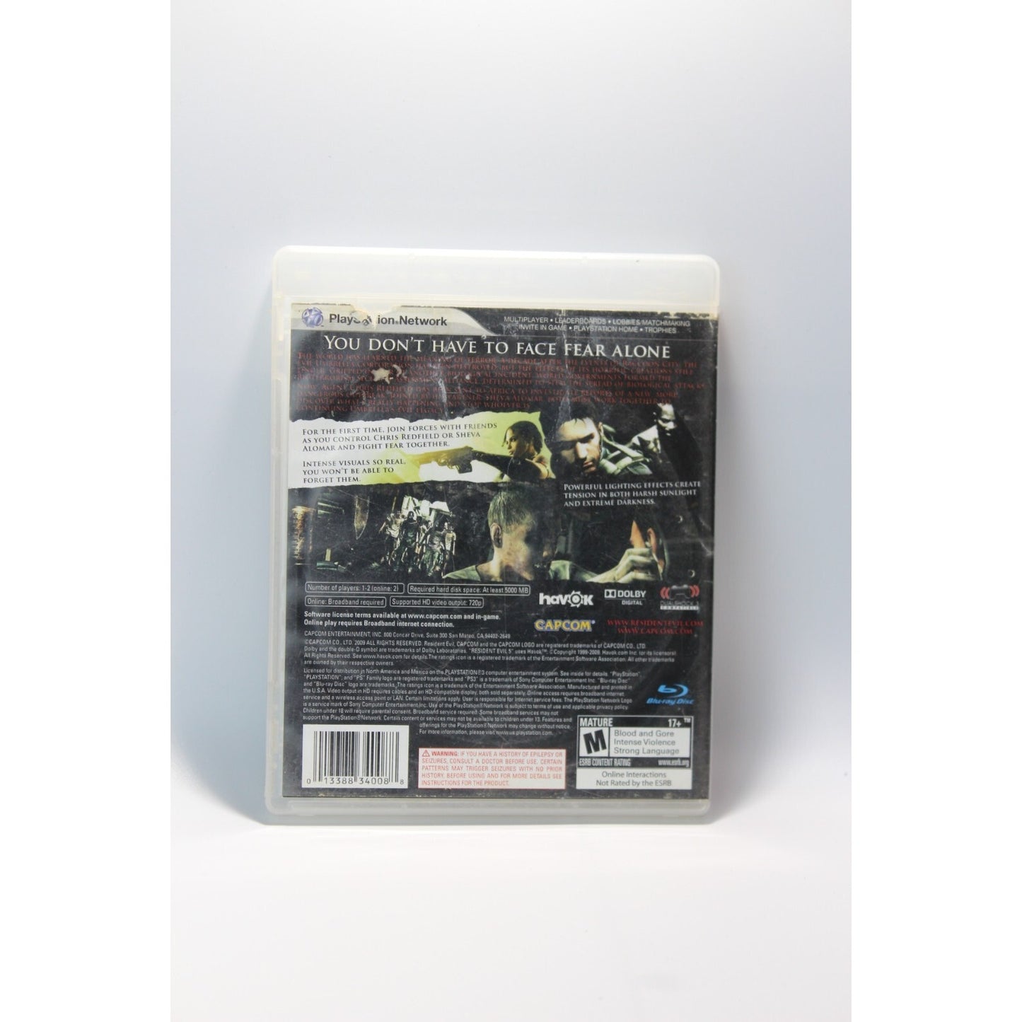 Resident Evil 5 PlayStation 3 PS3 Tested Video Game Used