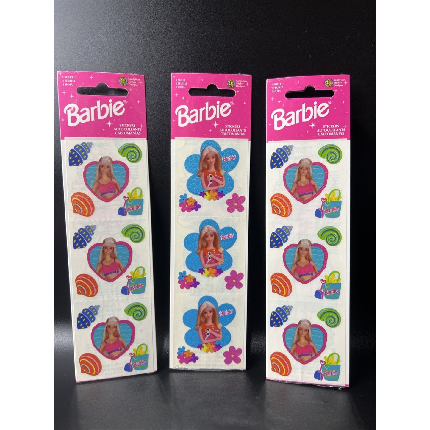 Vintage 1998 Stickers Sandylion Mattel Barbie New Sealed Rare Sticker Set