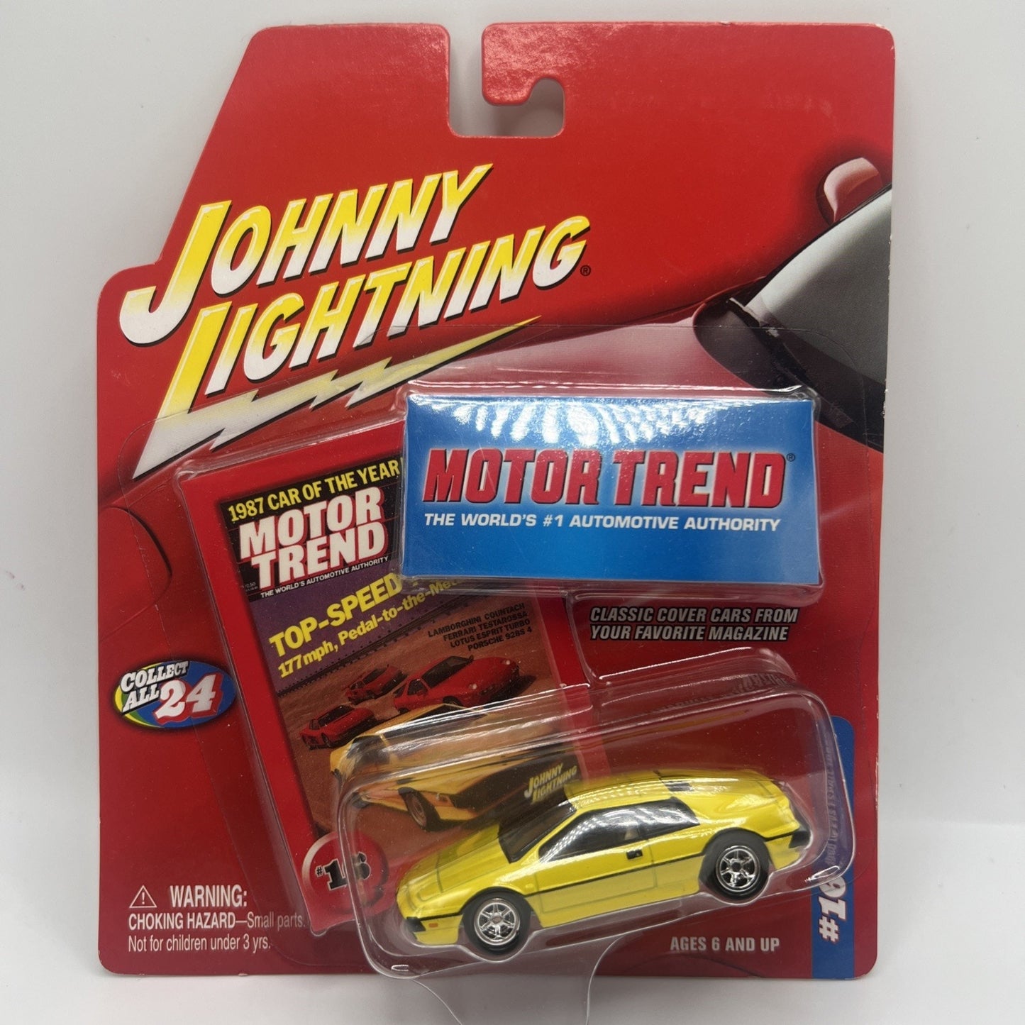 Johnny Lightning Motor Trend 1980 Lotus Esprit Turbo Yellow Rare Die Cast Car