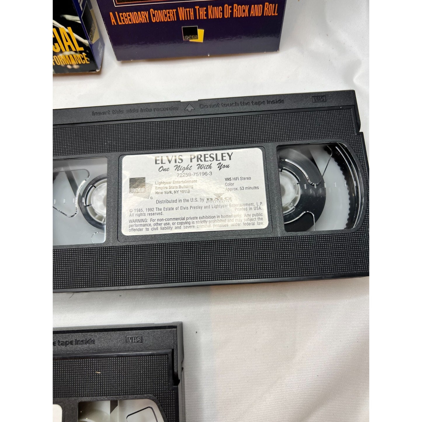 Elvis Presley The Concert Collection 3 VHS Set Tested Video Tapes Used